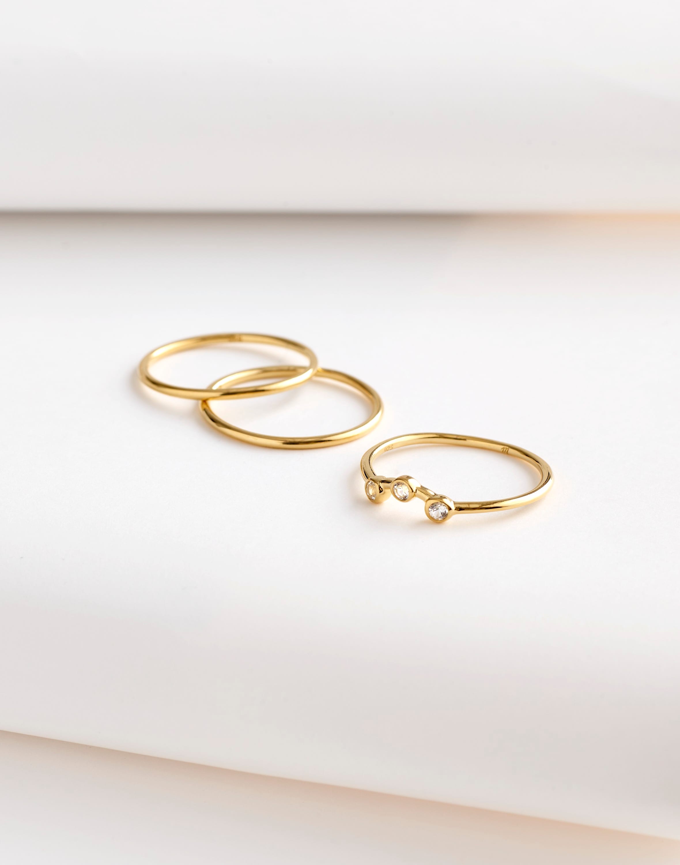 Demi-Fine Pavé Stacking Ring Set | Madewell