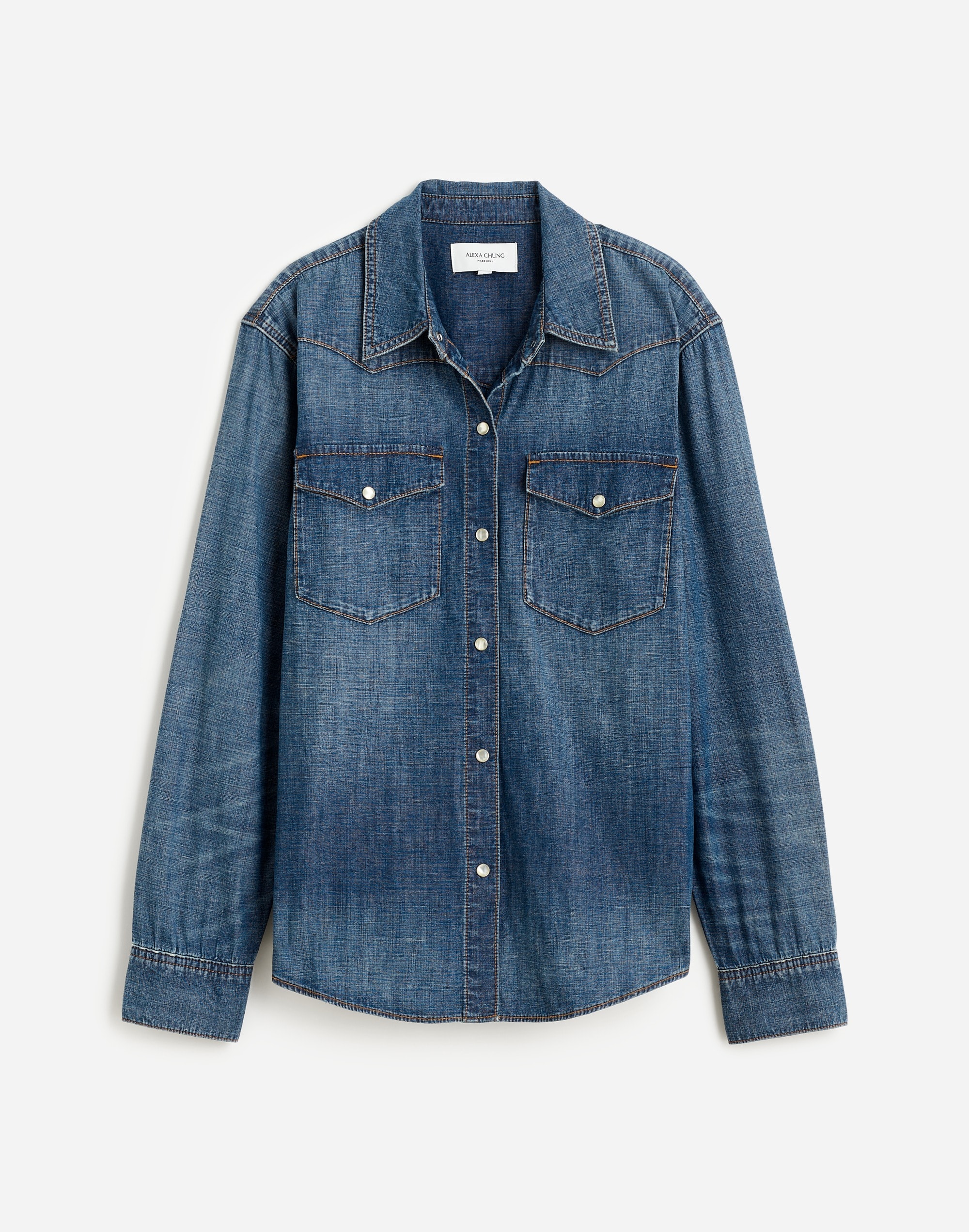 Alexa Chung for Madewell Denim Western Shirt Vintage Wash |