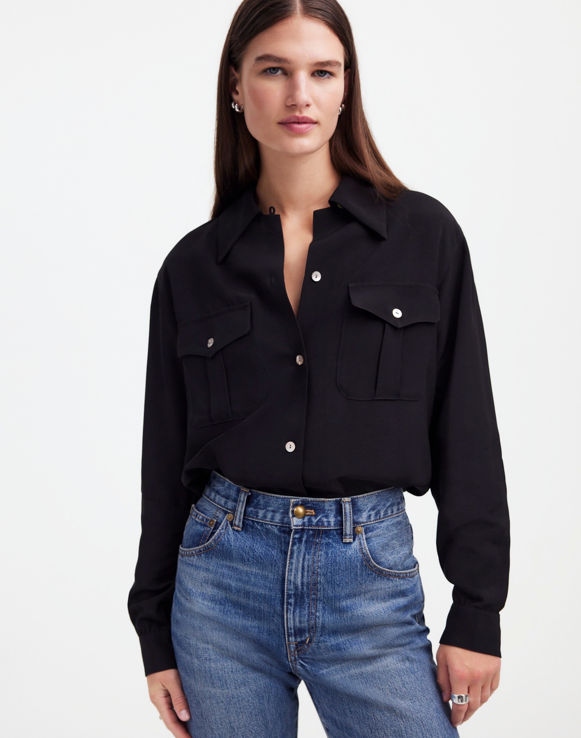 Alexa Chung for Madewell Pleat-Pocket Button-Up Shirt |