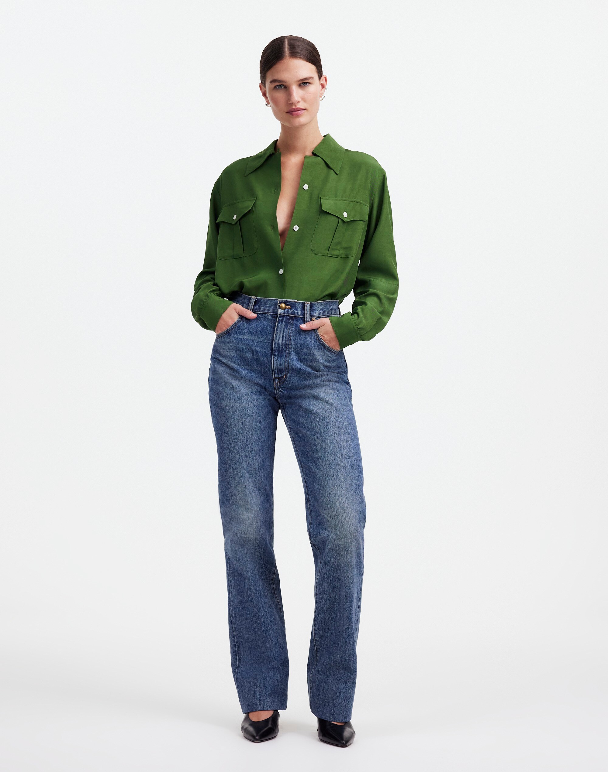 Alexa Chung for Madewell Pleat-Pocket Button-Up Shirt |