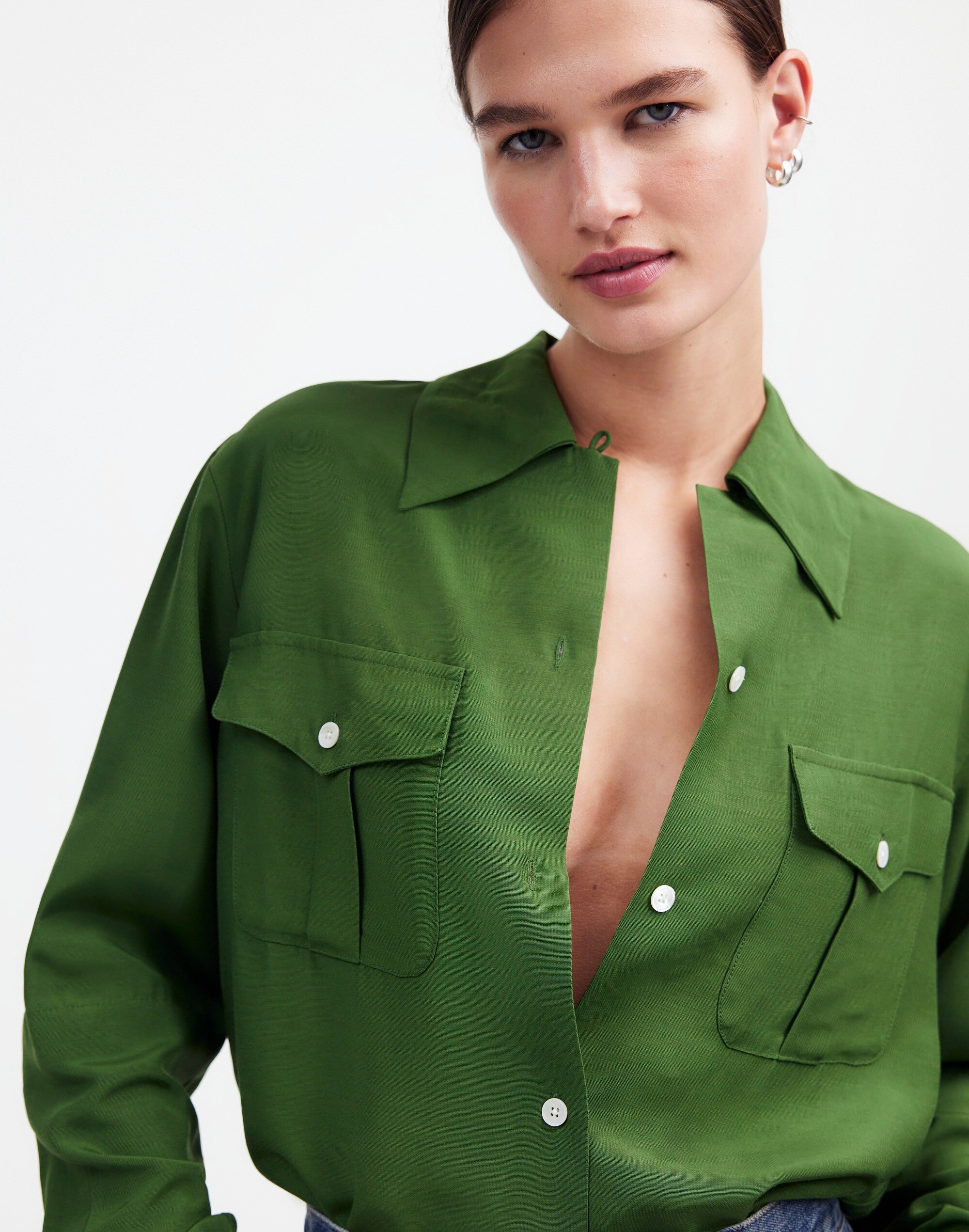 Alexa Chung for Madewell Pleat-Pocket Button-Up Shirt |