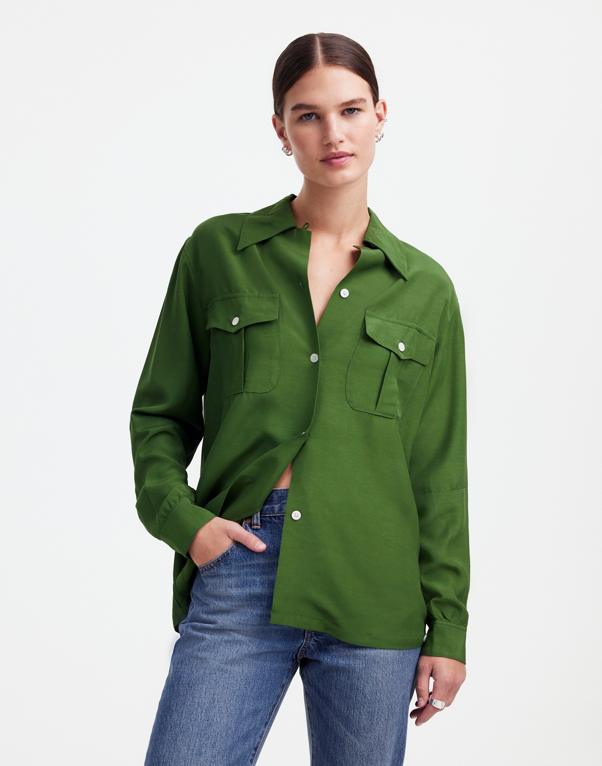 Alexa Chung for Madewell Pleat-Pocket Button-Up Shirt |