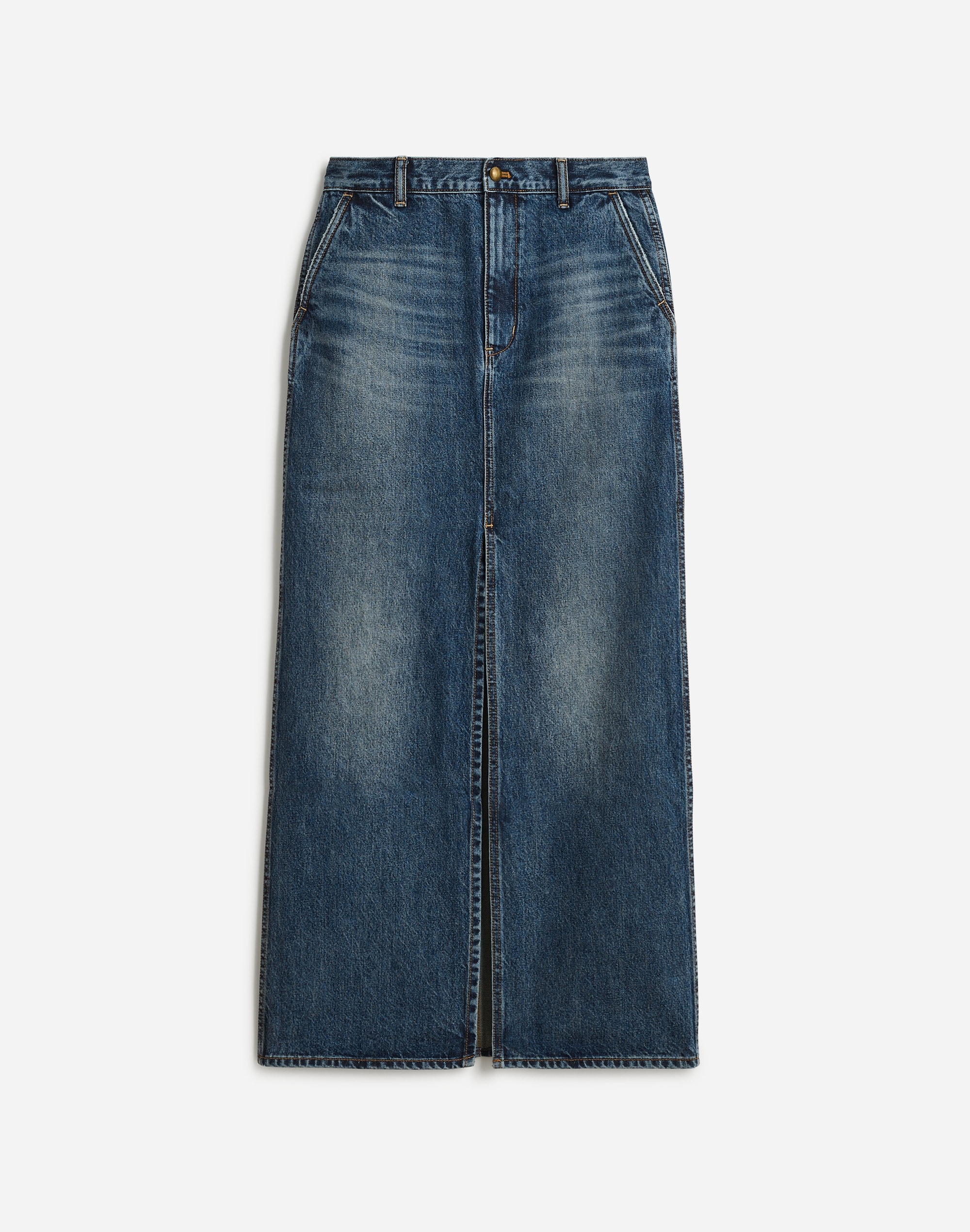 Alexa Chung for Madewell Denim Maxi Skirt Croswell Wash |