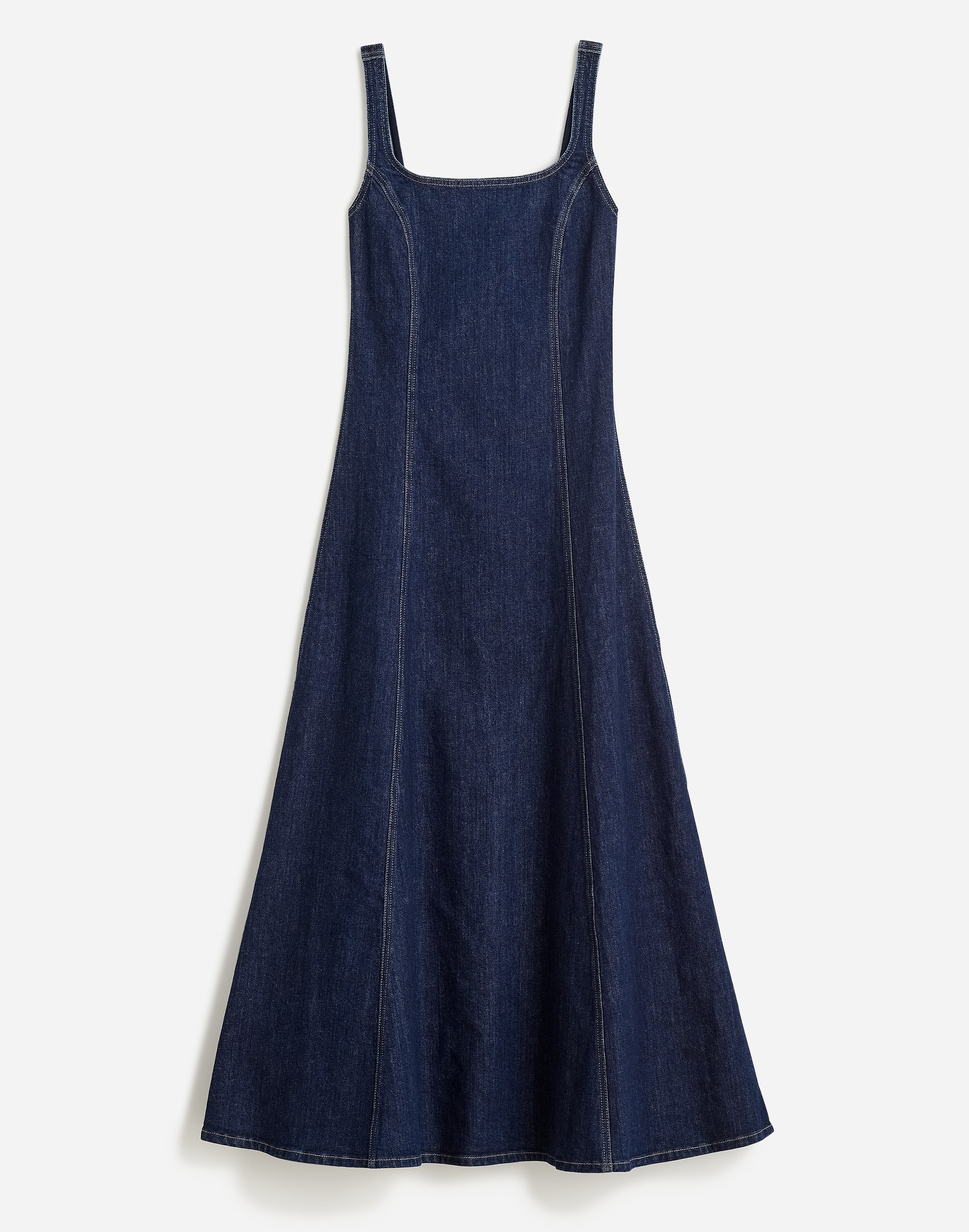 Alexa Chung for Madewell Denim Tank Midi Dress Pellson Wash |