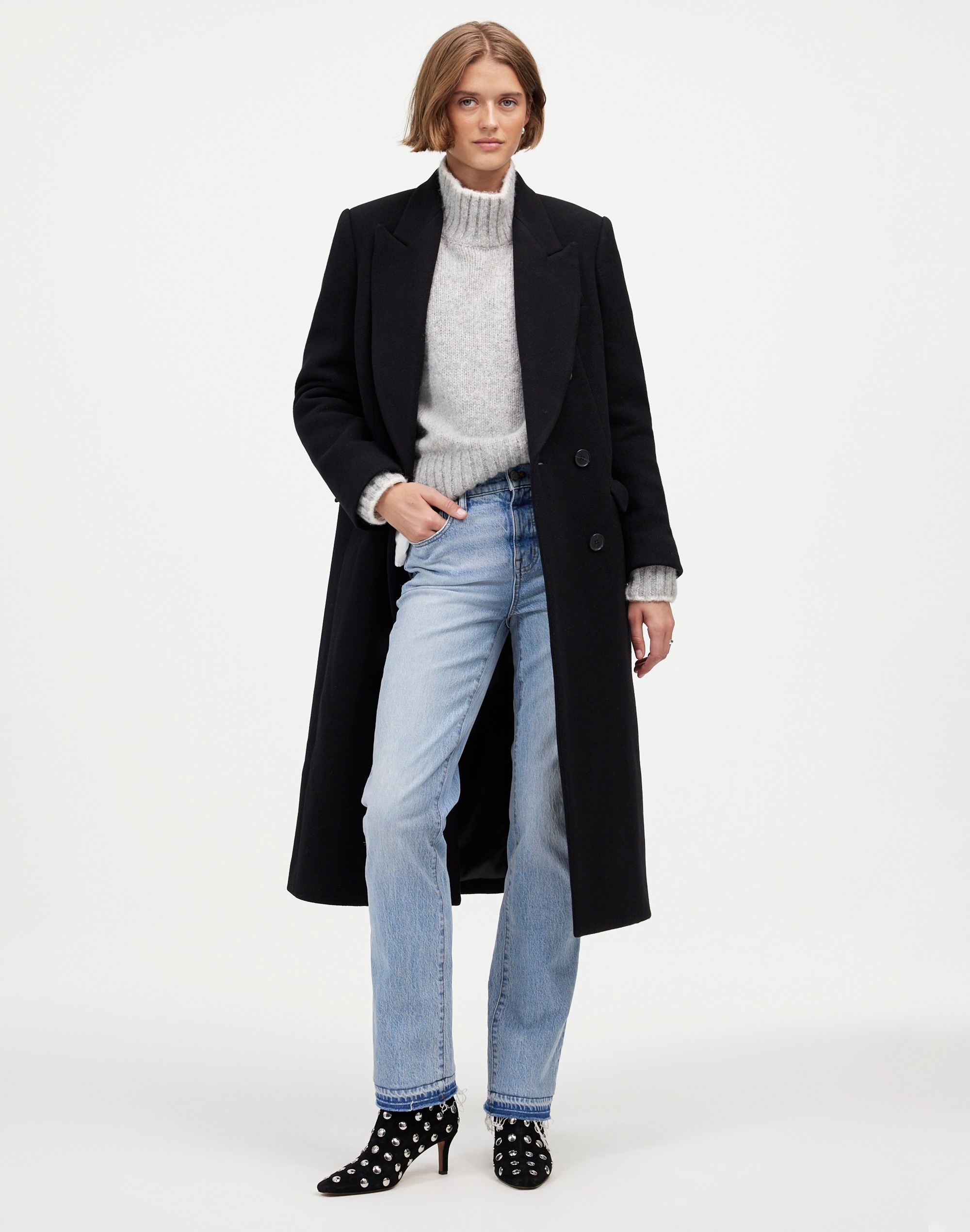 Oversized Double-Breasted Topcoat | Madewell