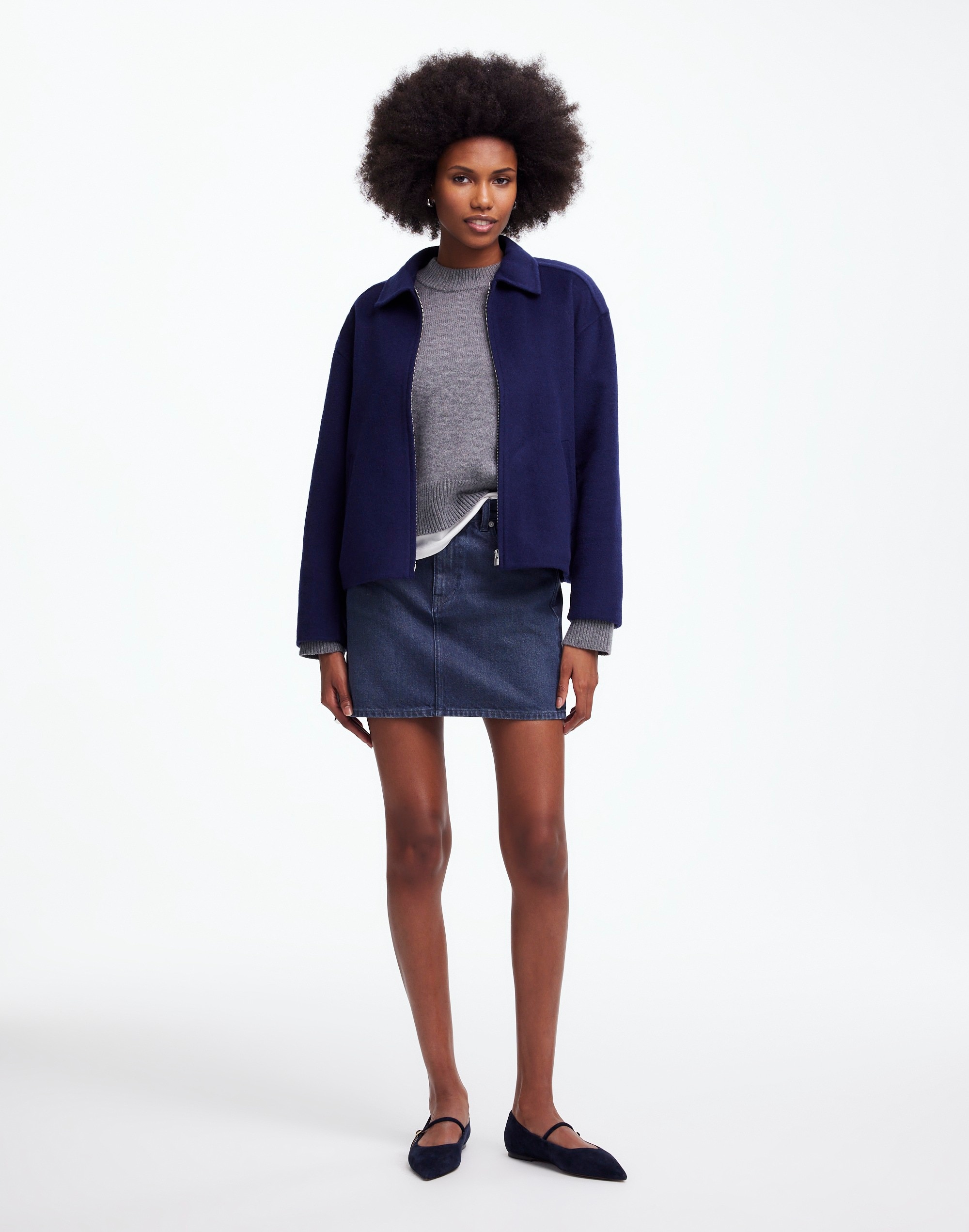 Double-Faced Rounded-Sleeve Jacket | Madewell