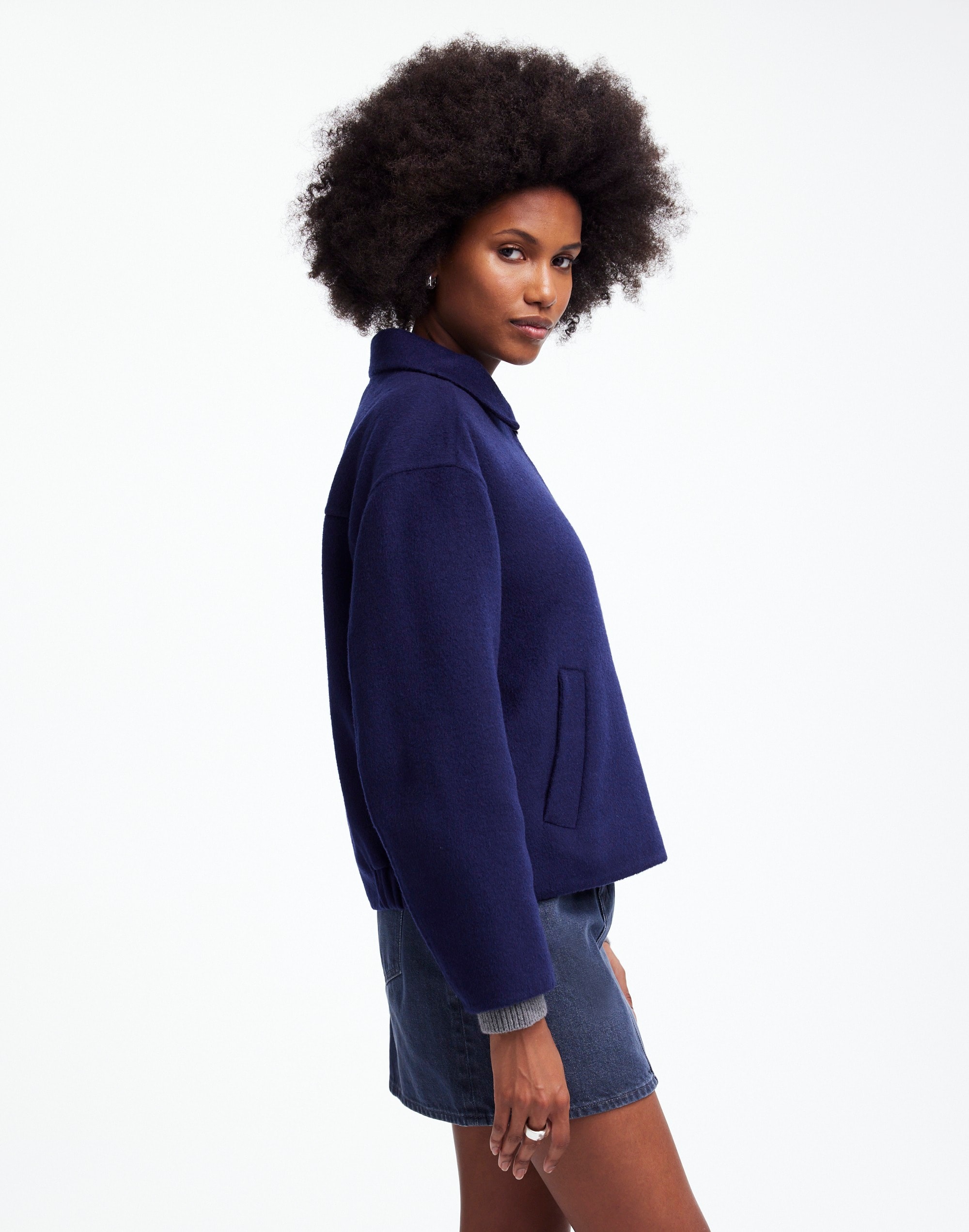 Double-Faced Rounded-Sleeve Jacket | Madewell