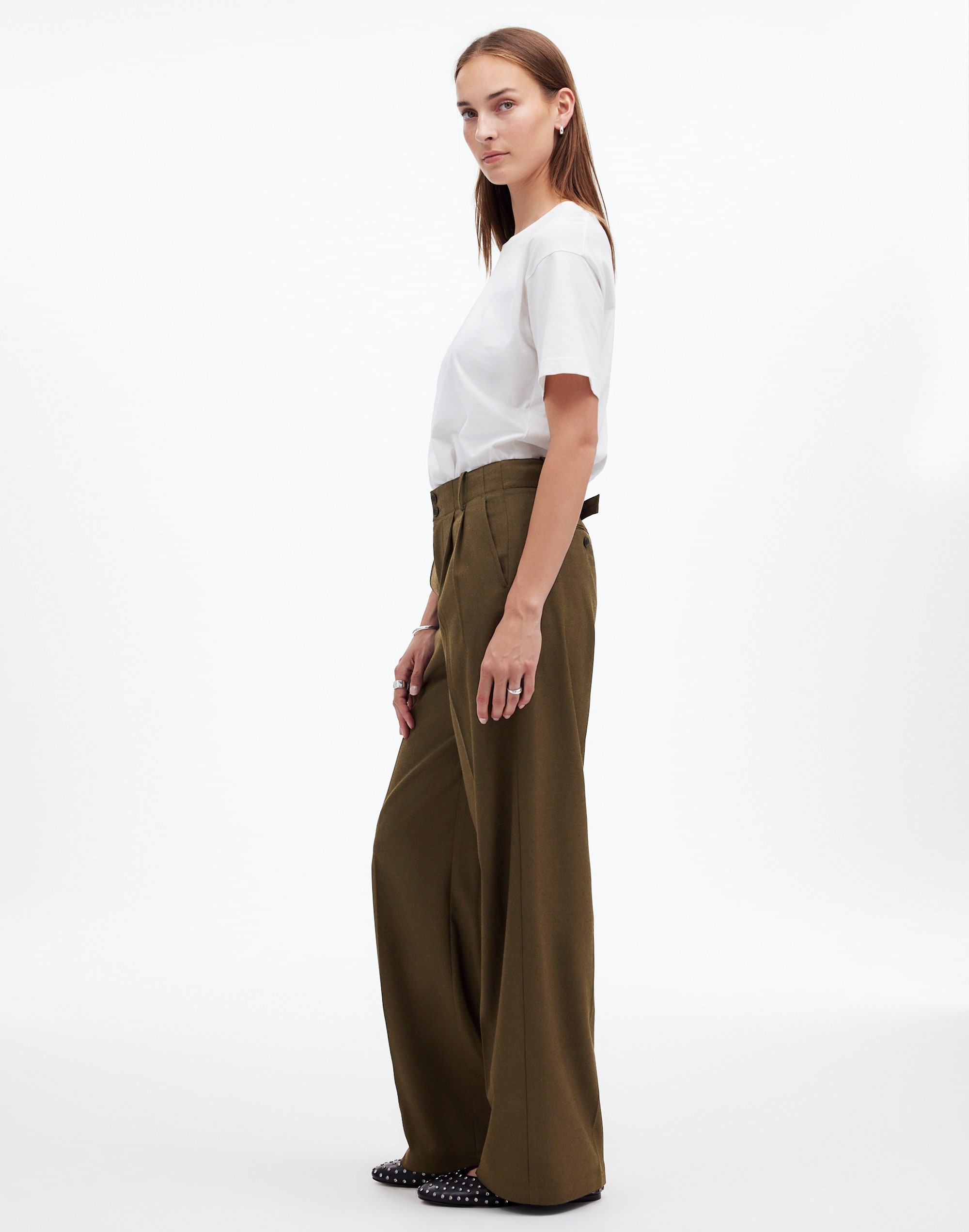 The Harlow Wide-Leg Pant Flannel | Madewell