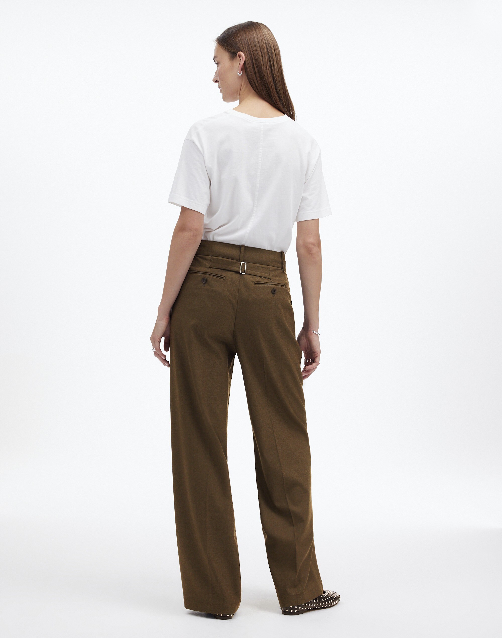 The Harlow Wide-Leg Trouser Brushed Twill | Madewell