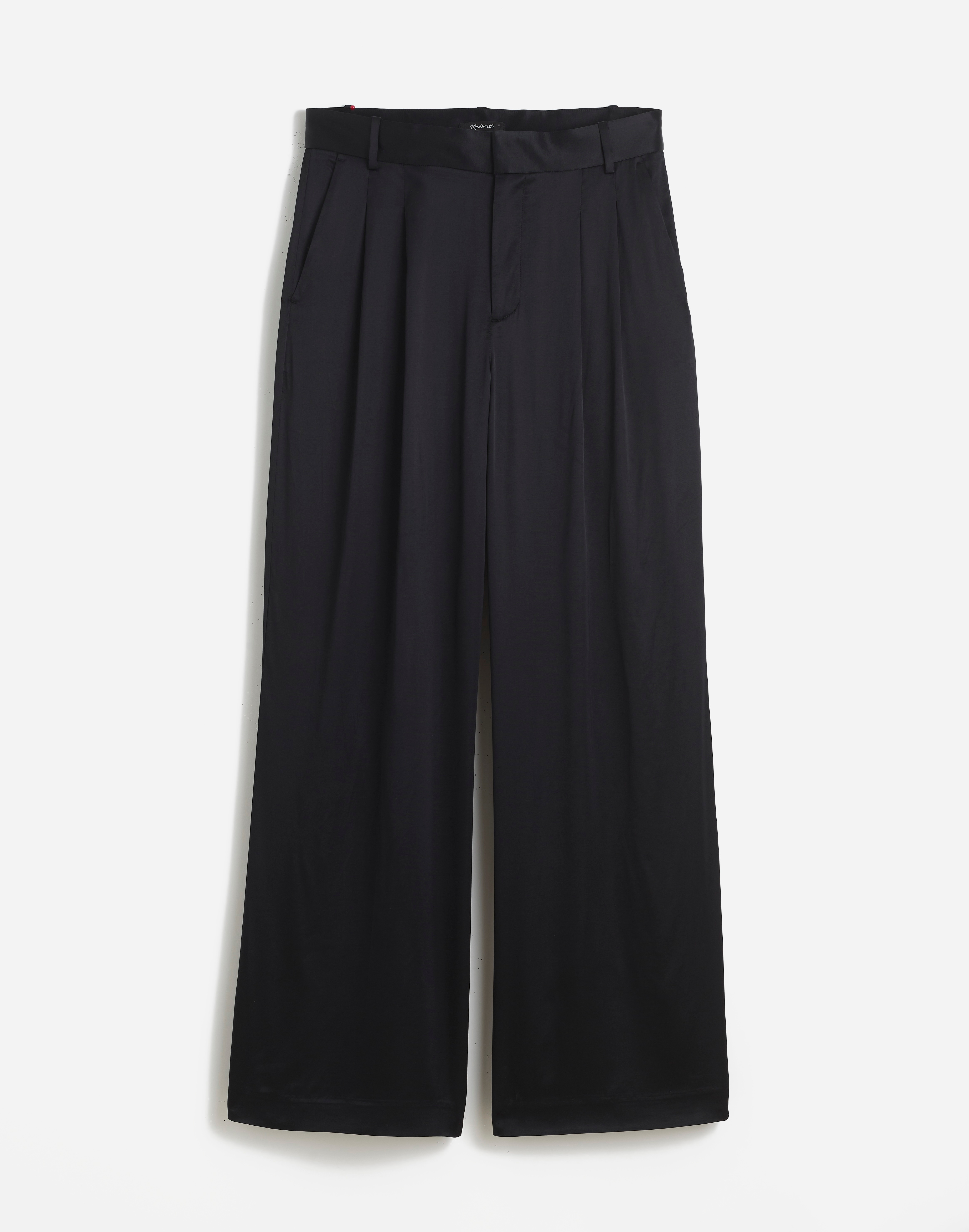 The Harlow Superwide-Leg Stretch Satin | Madewell