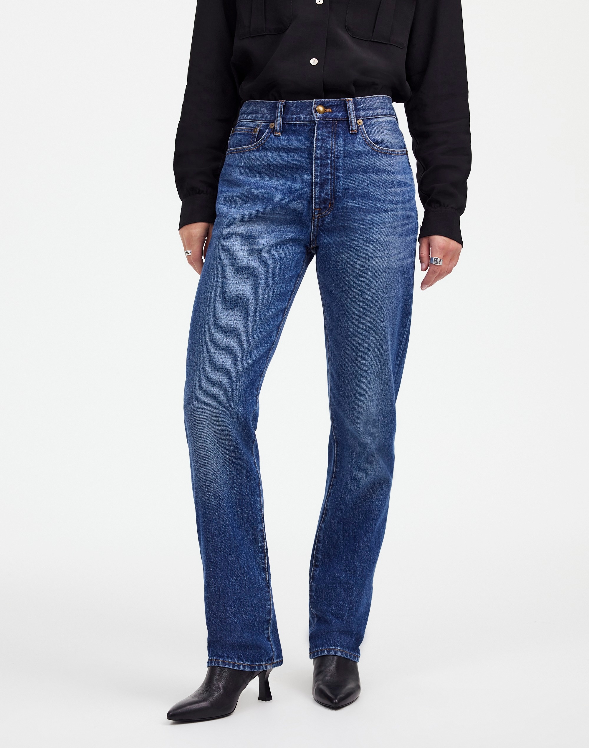 Alexa Chung for Madewell High-Rise Straight Jean Allendale Wash |