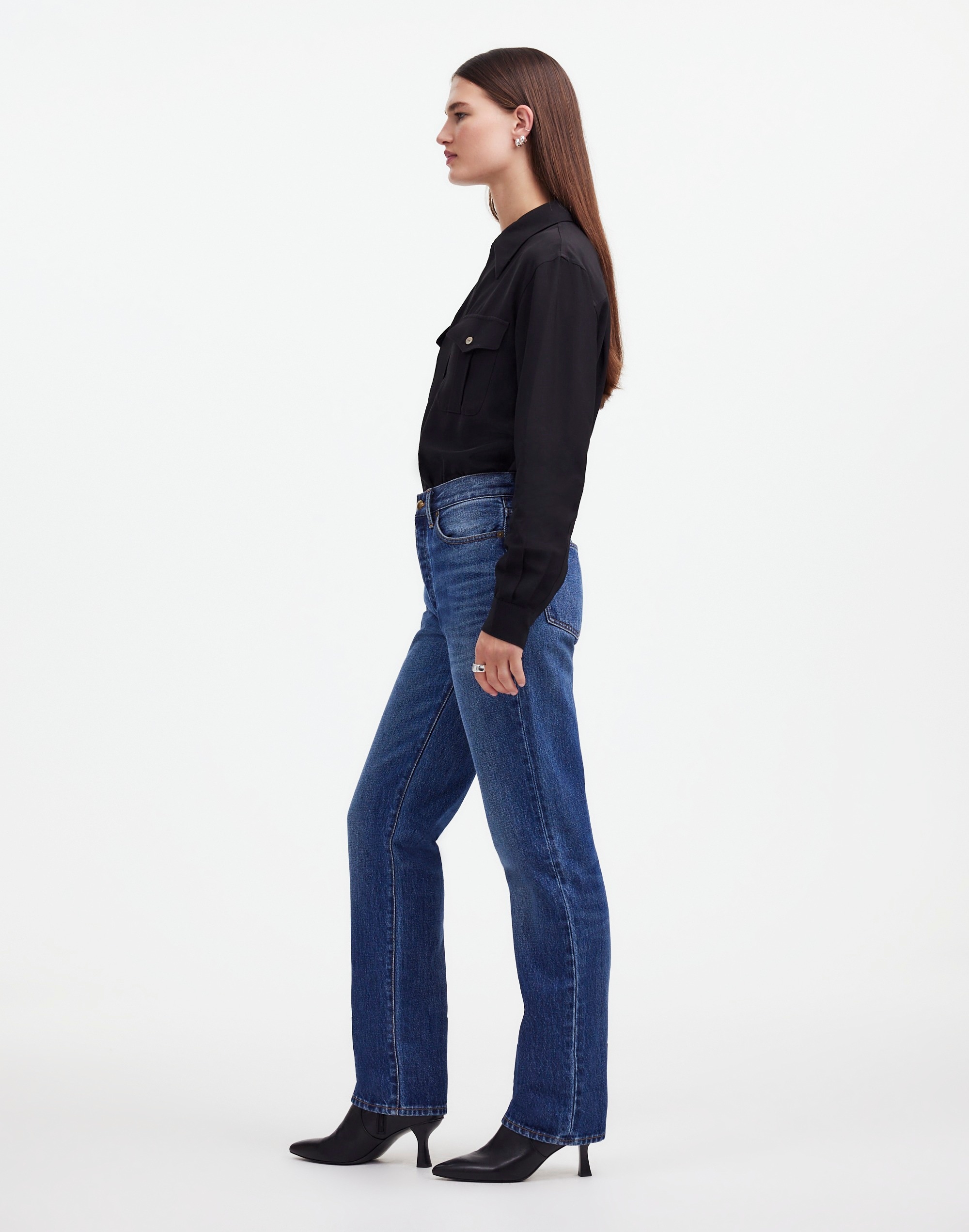 Alexa Chung for Madewell High-Rise Straight Jean Allendale Wash |