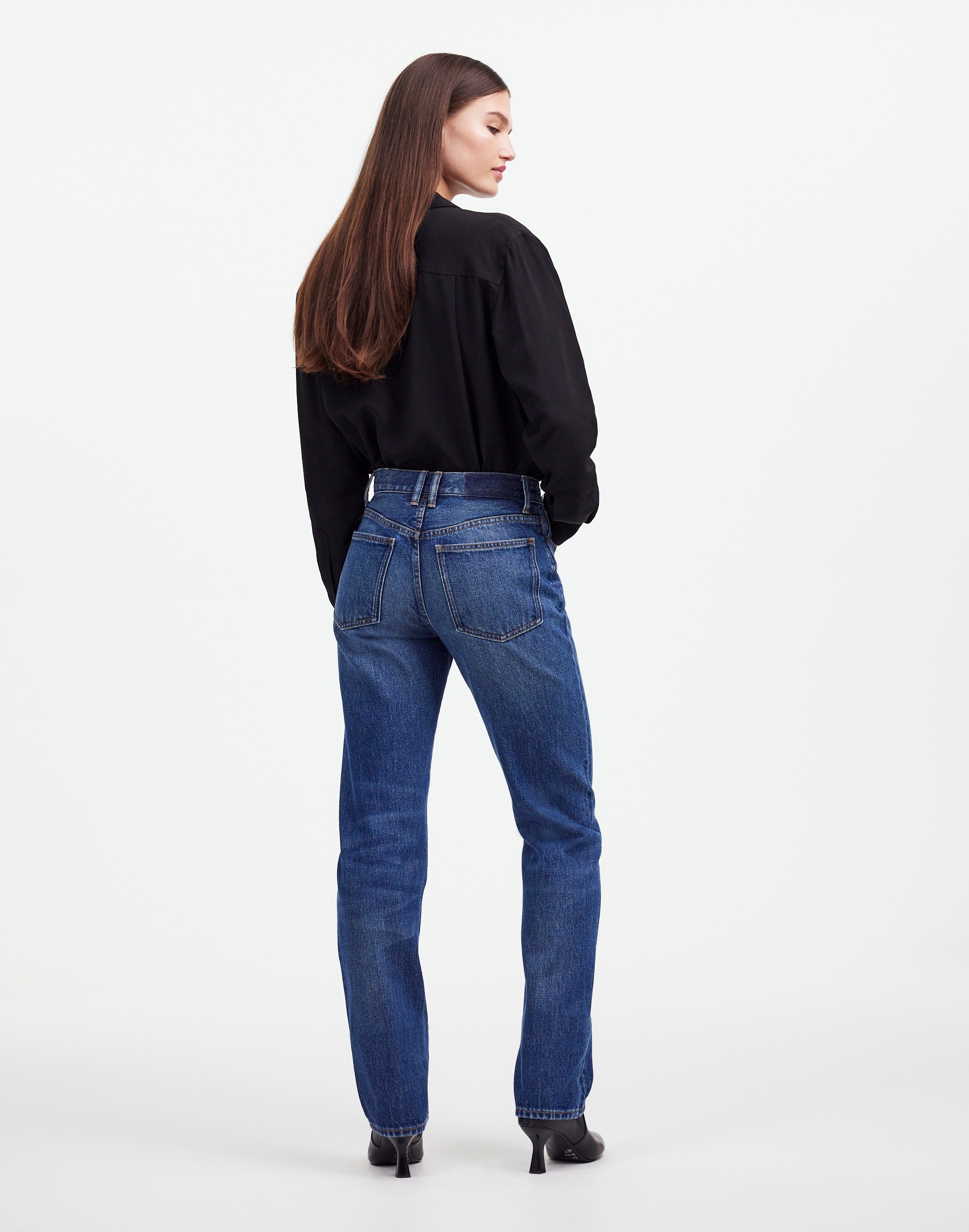 Alexa Chung for Madewell High-Rise Straight Jean Allendale Wash |