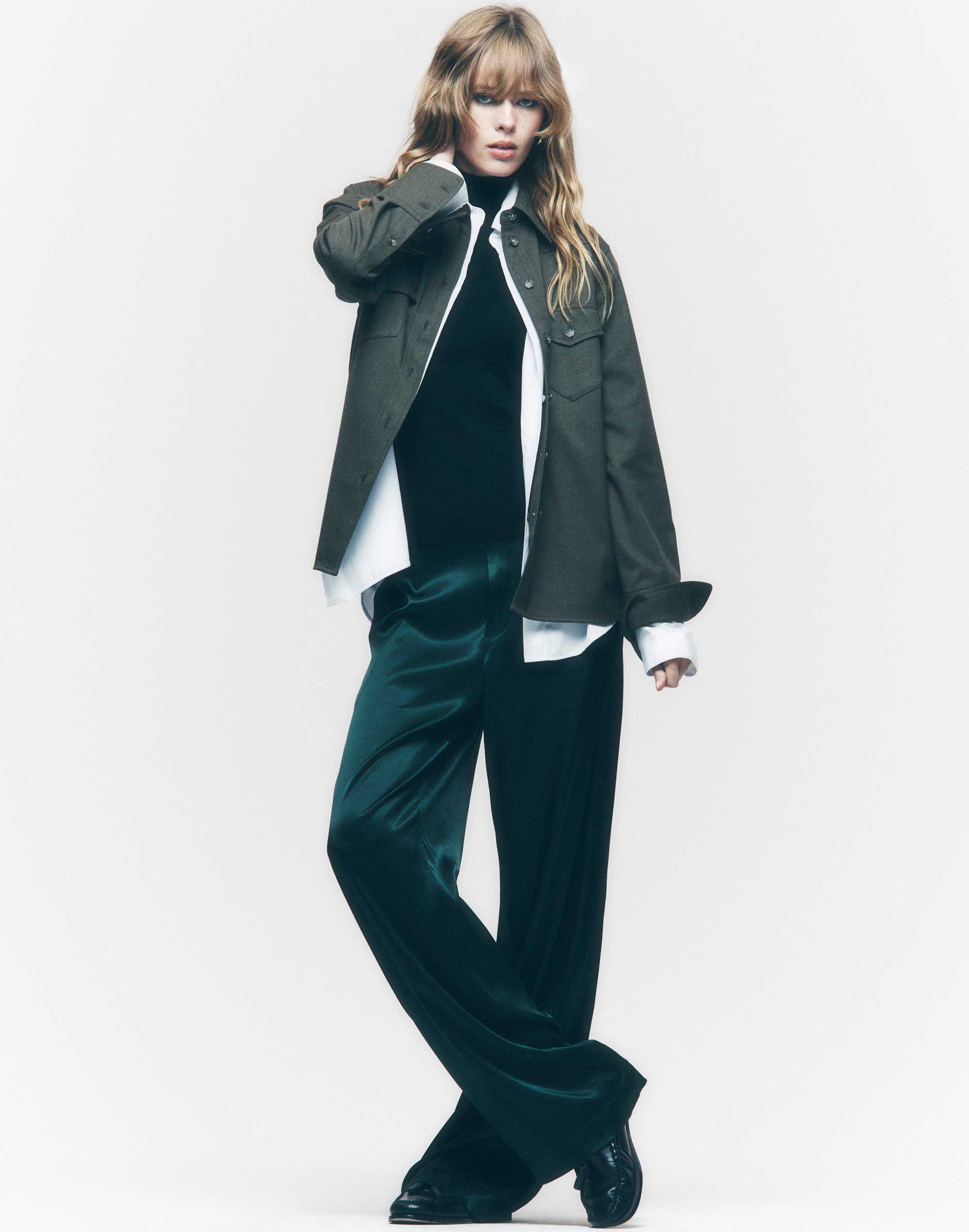 Pull-On Straight Pants Stretch Satin | Madewell