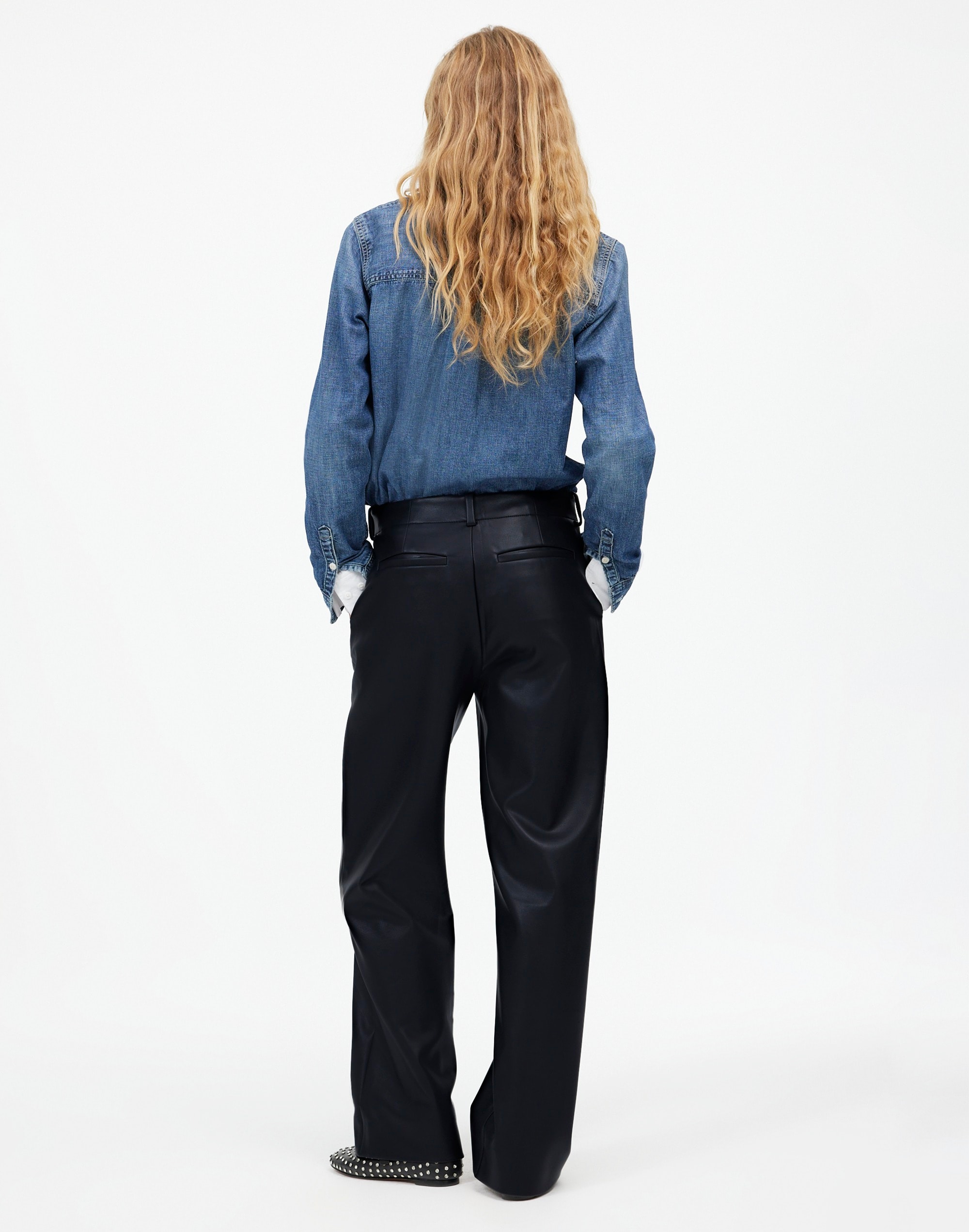 Low-Slung Baggy Pants Faux Leather | Madewell