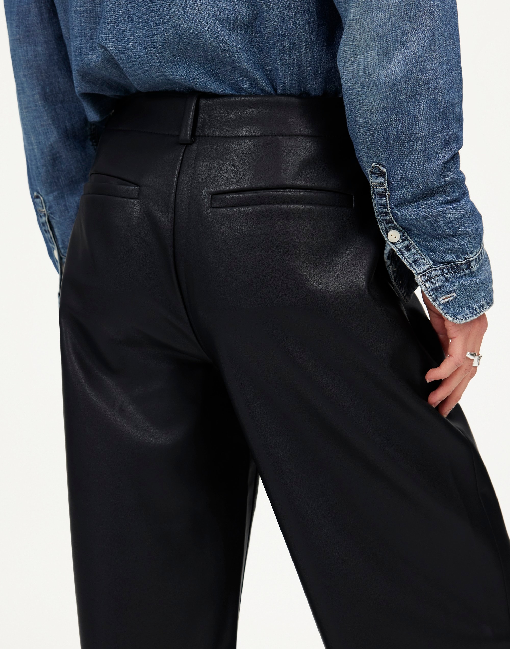 Low-Slung Baggy Pants Faux Leather | Madewell