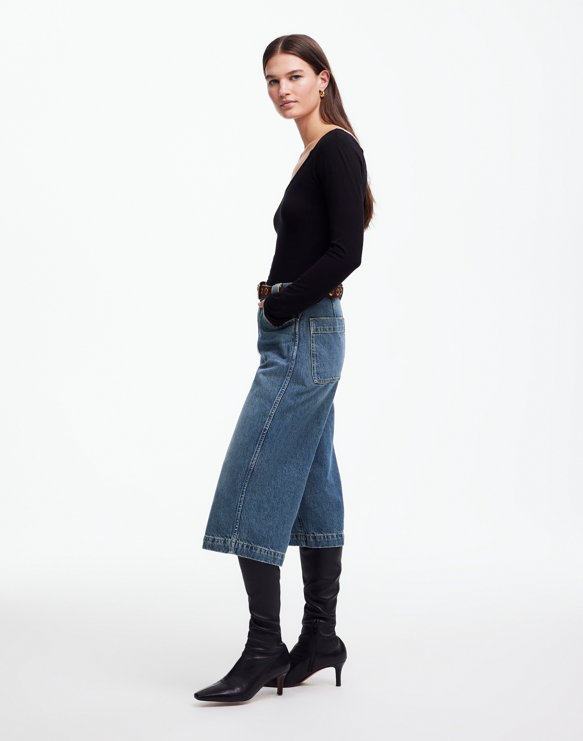 Denim Culottes Concho Wash | Madewell