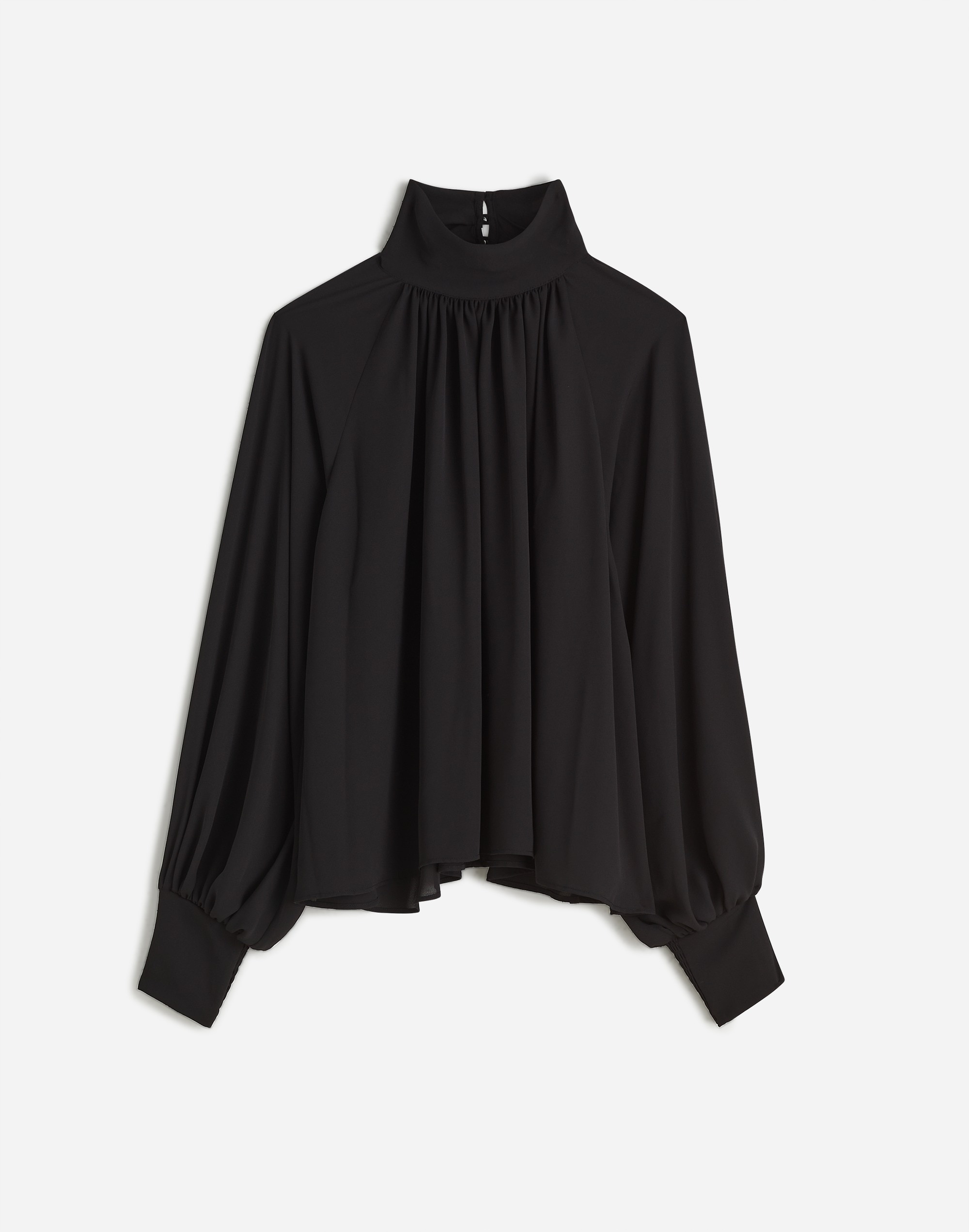 Turtleneck Long-Sleeve Top Chiffon | Madewell