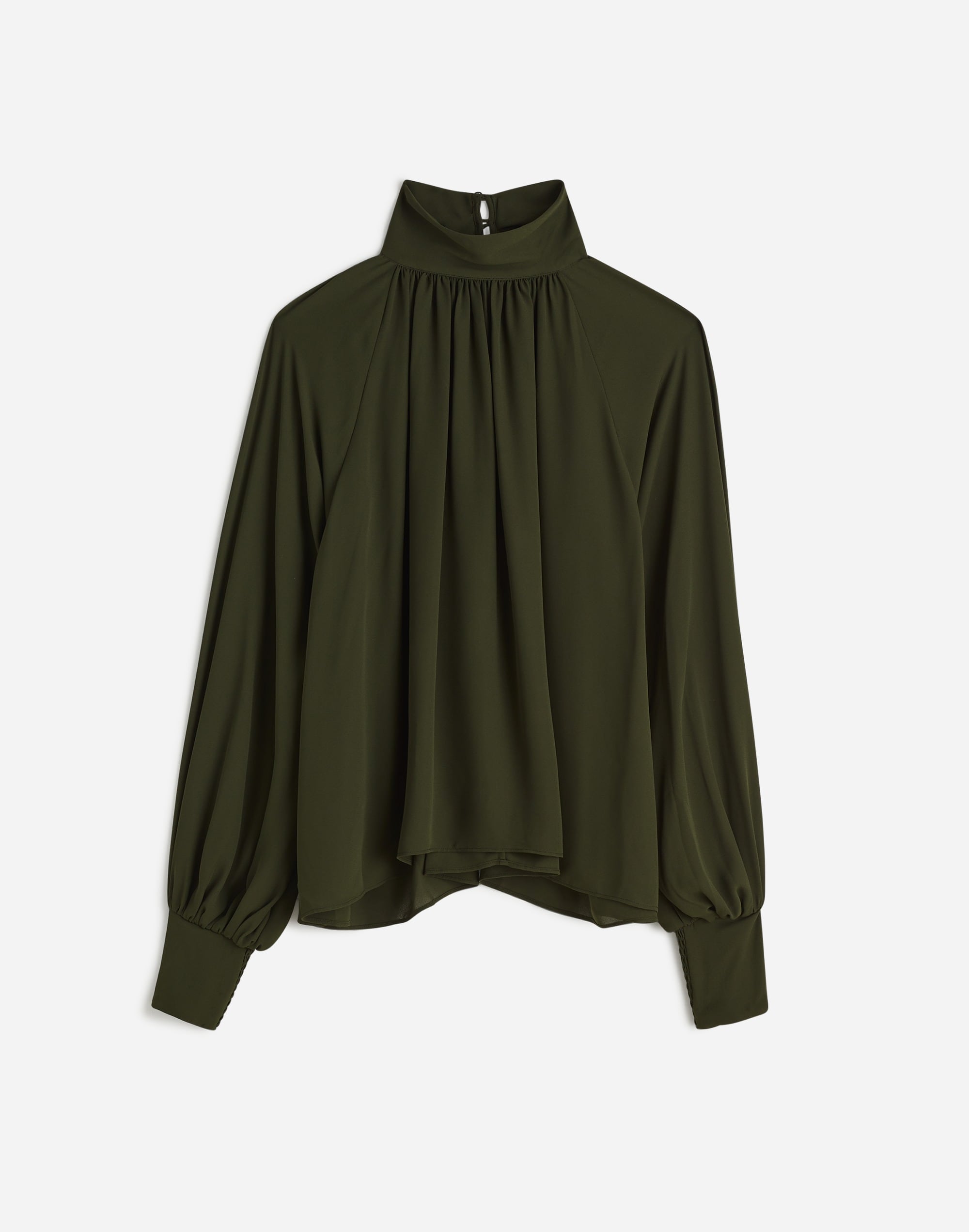 Turtleneck Long-Sleeve Top Chiffon | Madewell