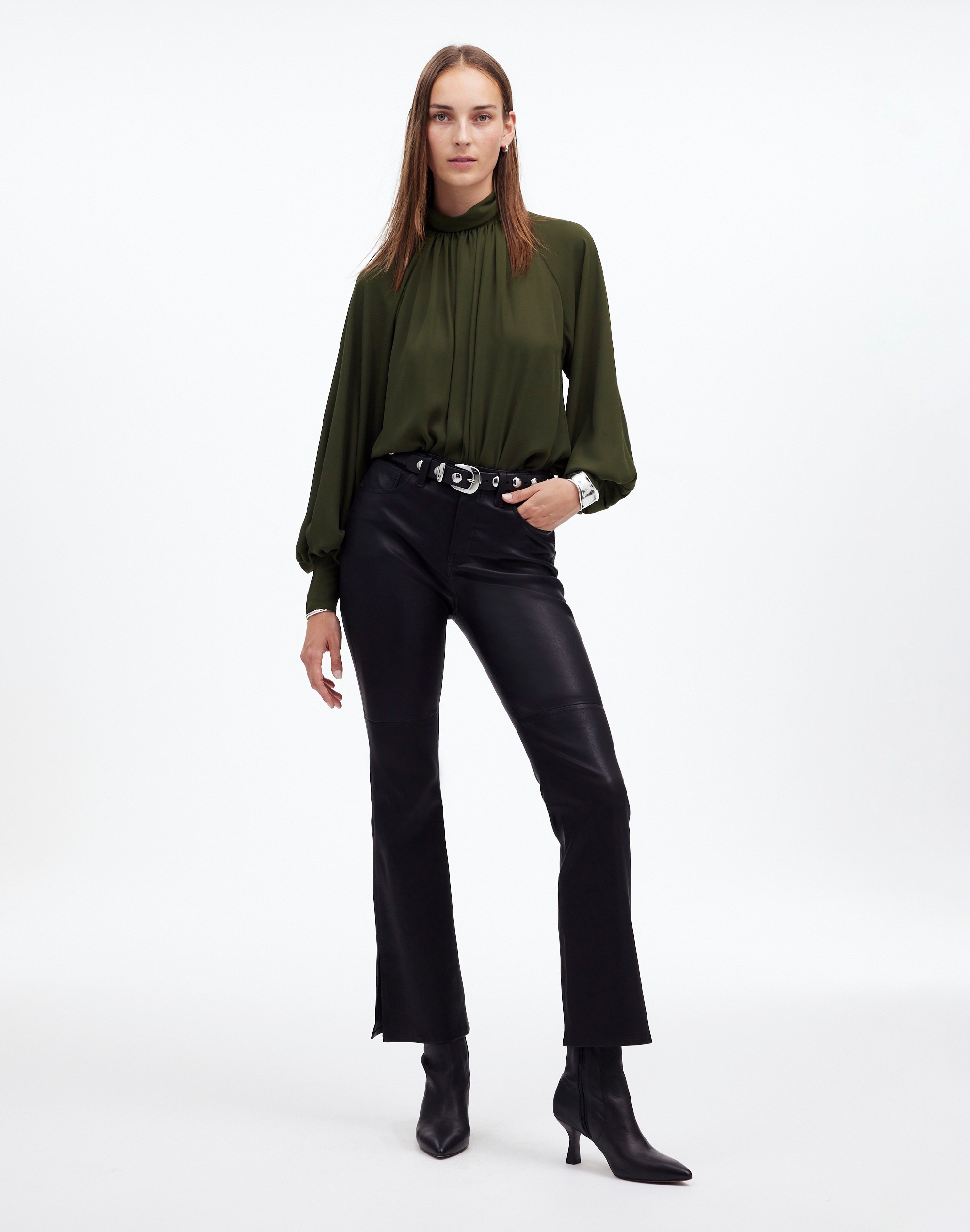 Chiffon turtleneck on sale