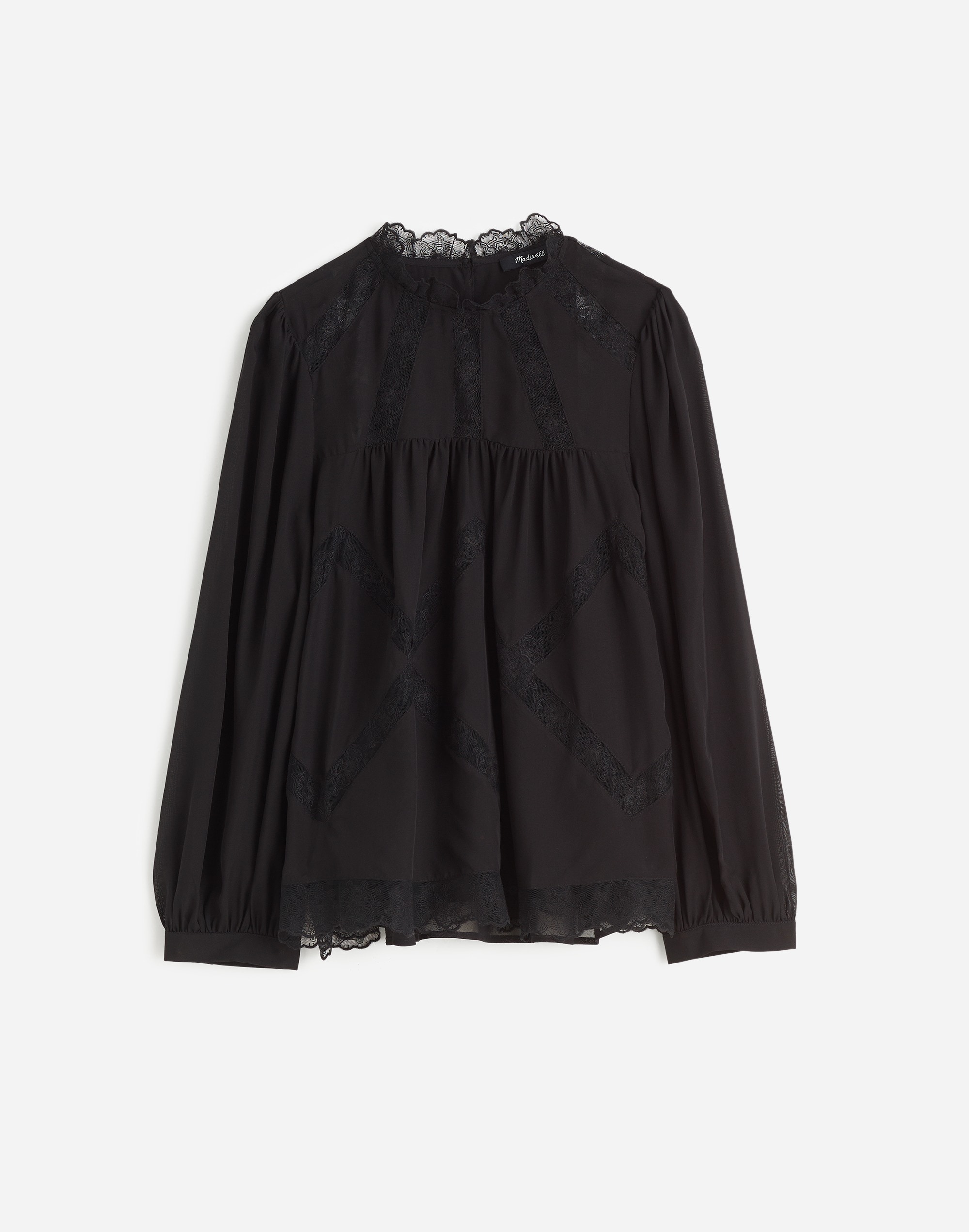 Lace-Inset Top Silk | Madewell