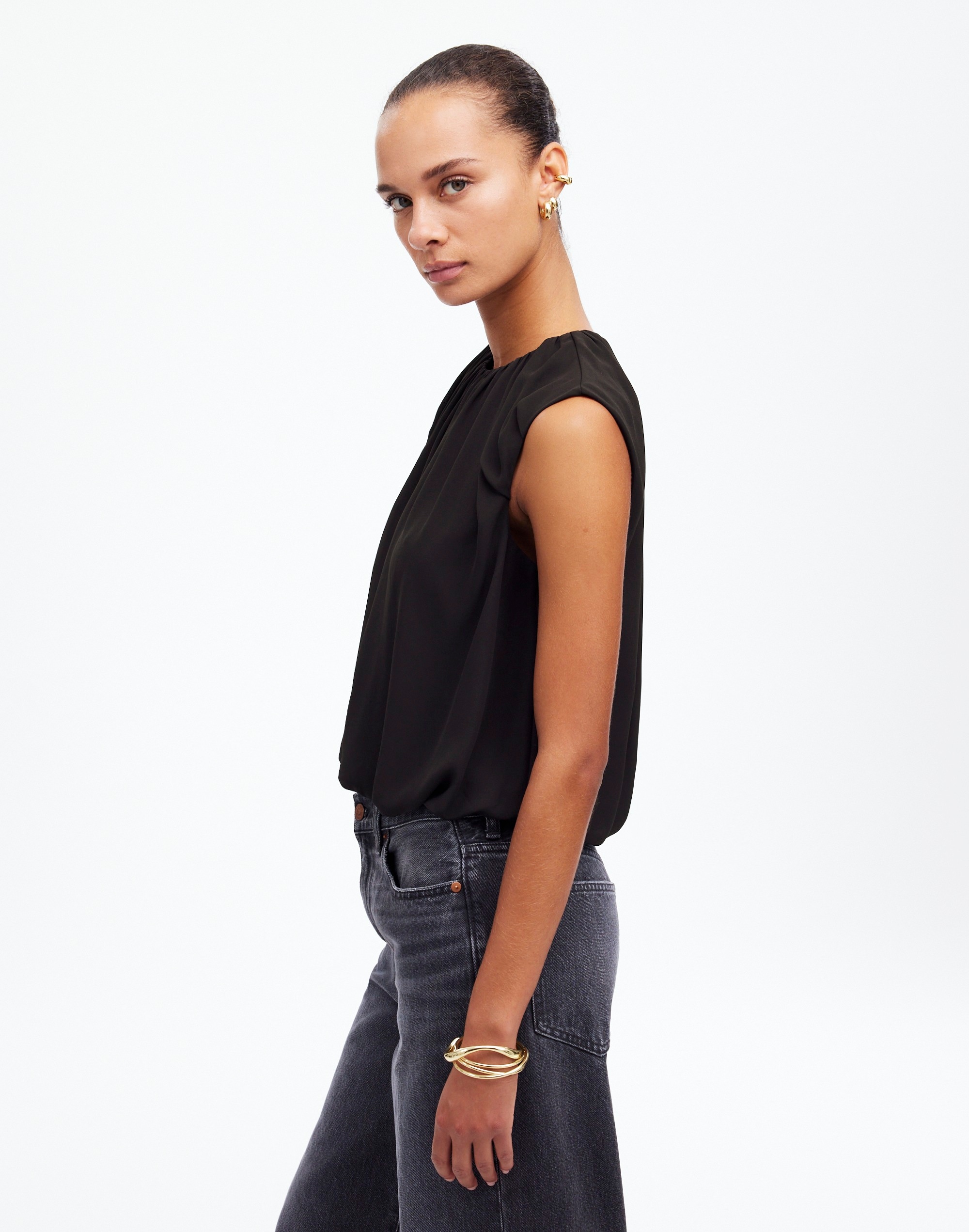 Sleeveless Bubble Top Chiffon | Madewell