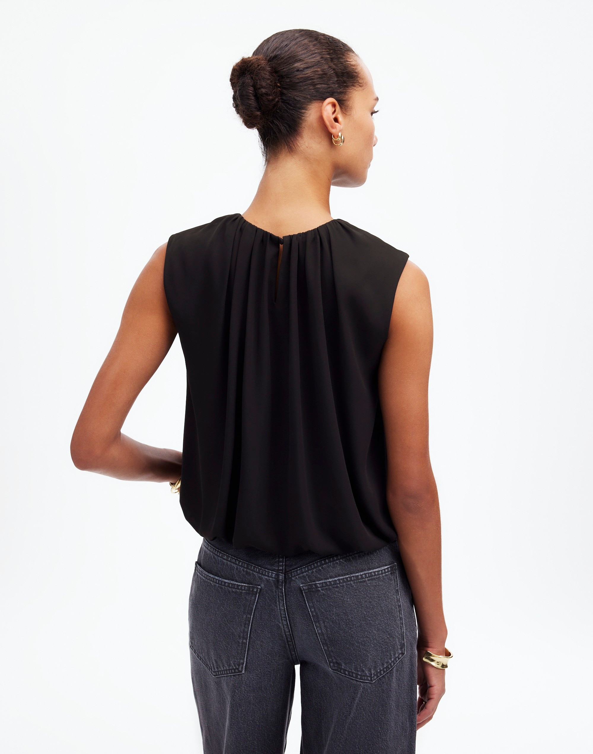 Sleeveless Bubble Top Chiffon | Madewell