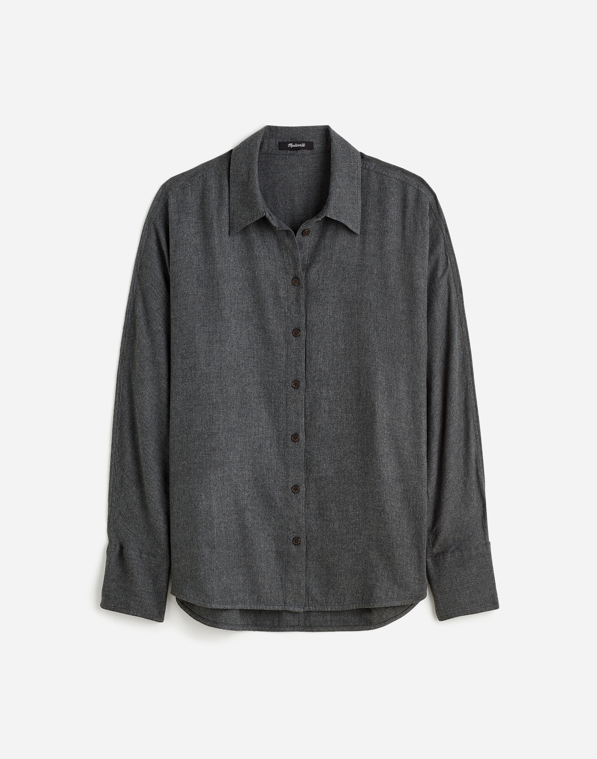 Heathered Flannel Dolman Button-Up Shirt | Madewell