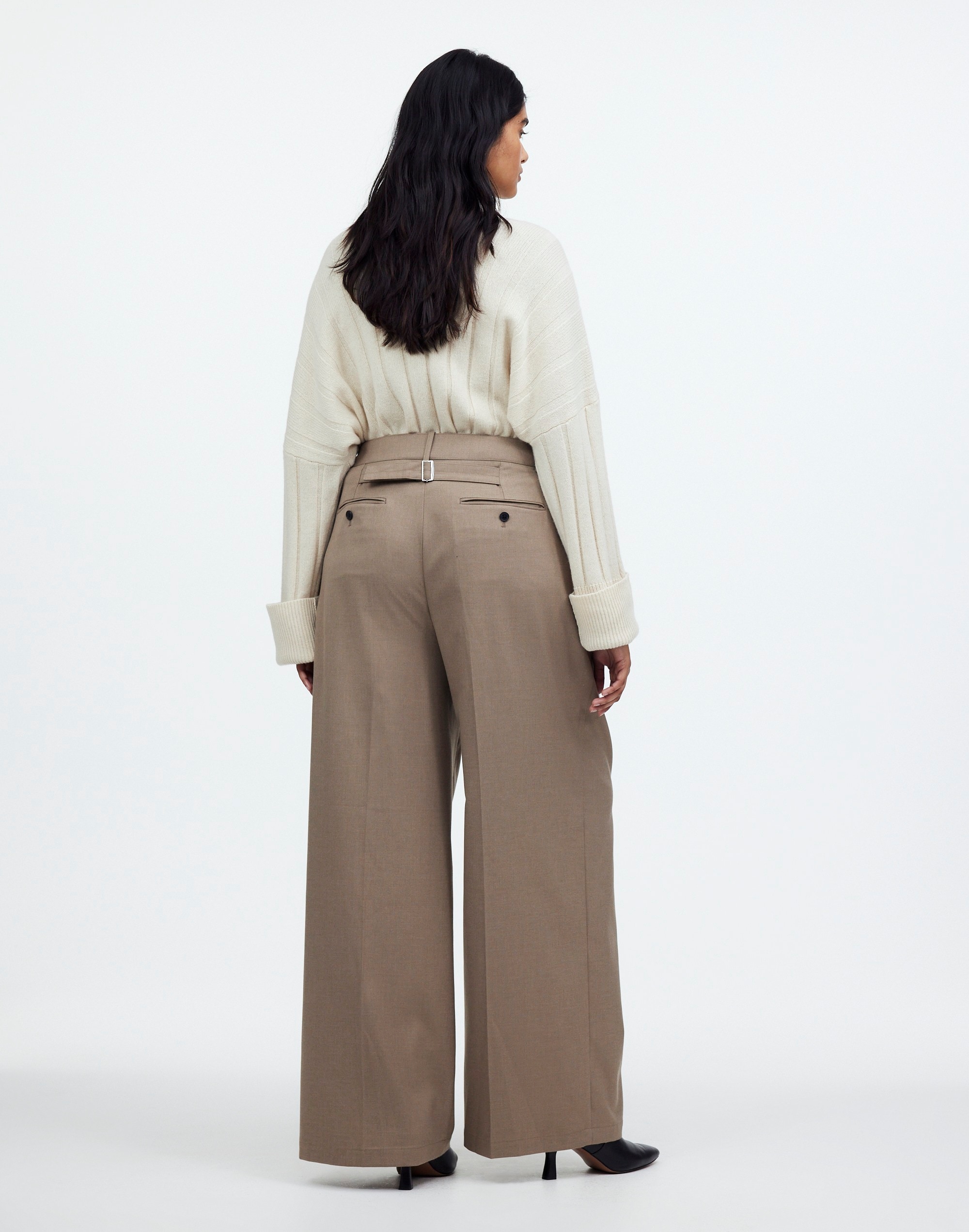 The Plus Harlow Wide-Leg Trouser in Brushed Twill | Madewell