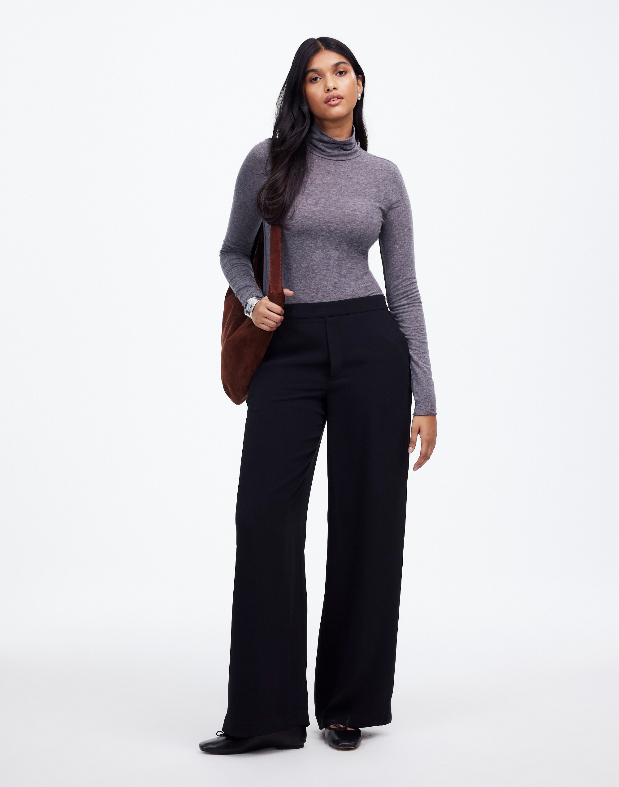 Pull-On Straight Pants Crepe | Madewell