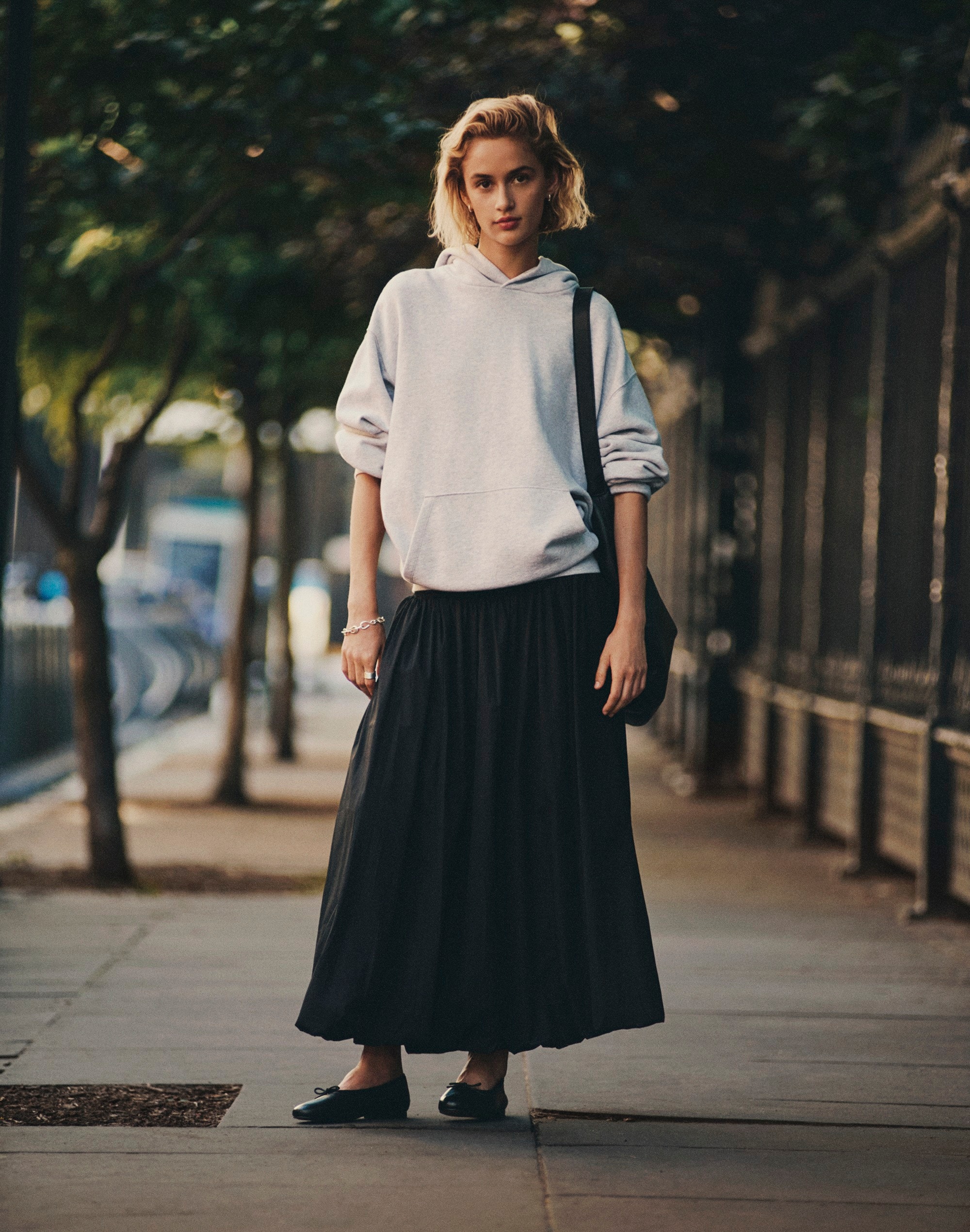 Poplin Smocked Bubble Midi Skirt | Madewell