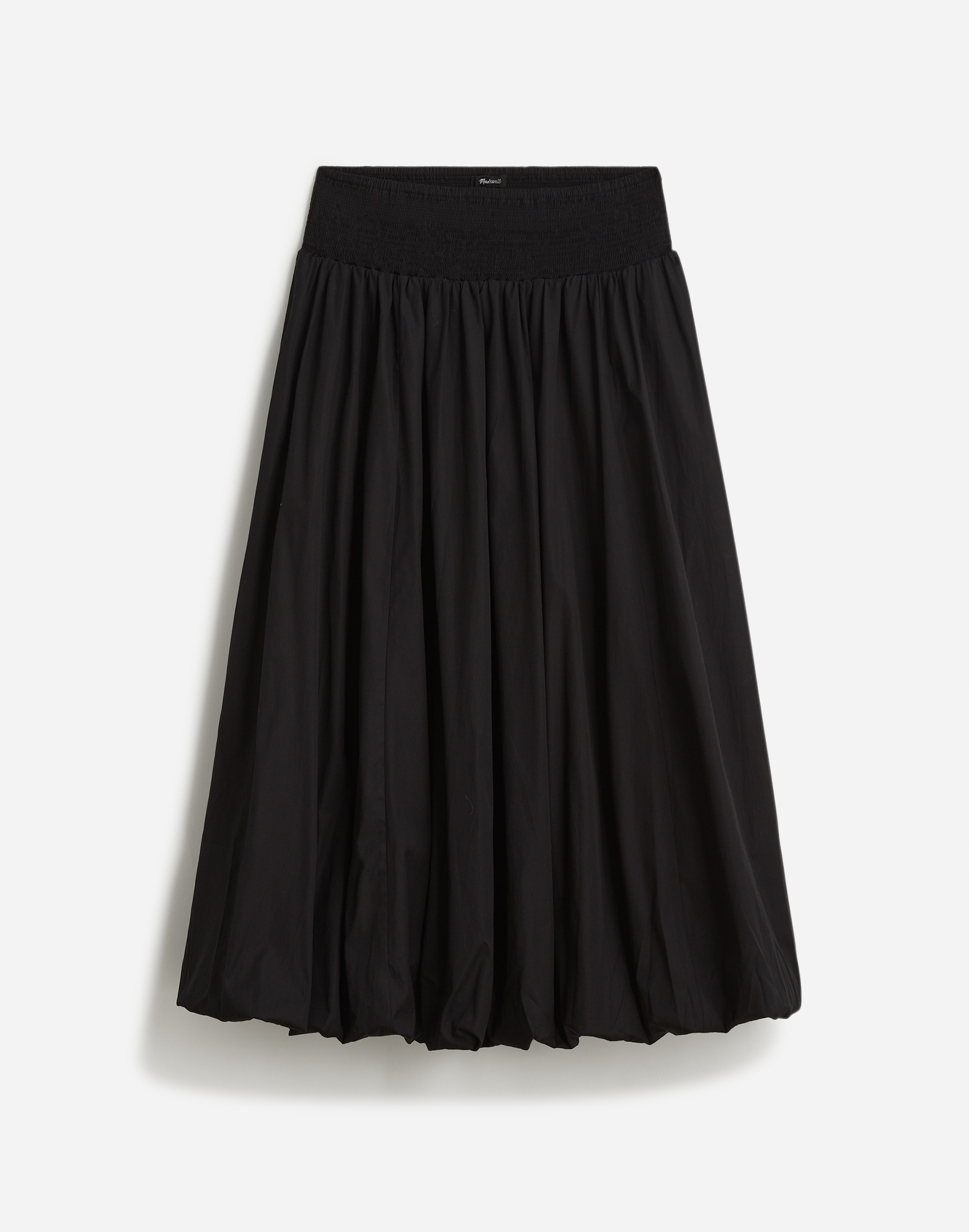 Poplin Smocked Bubble Midi Skirt | Madewell