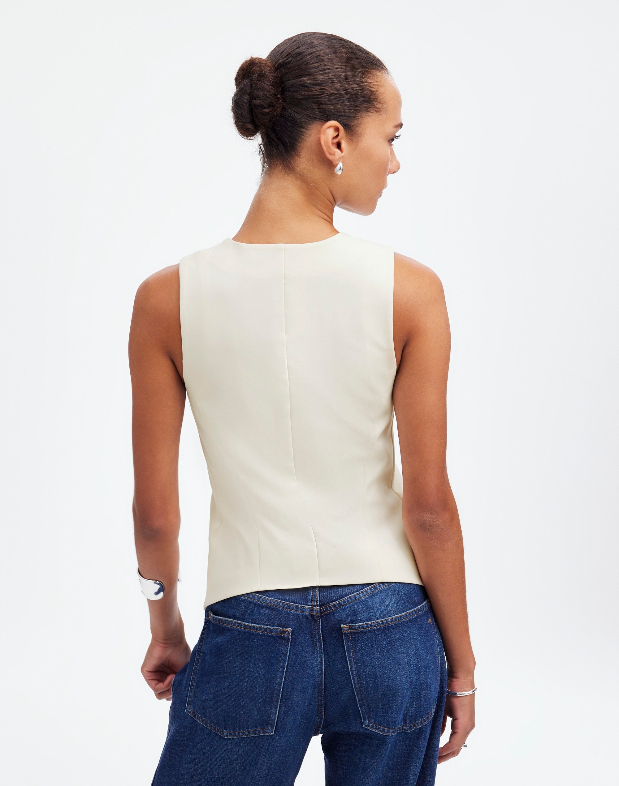 V-Neck Vest Wool Blend | Madewell