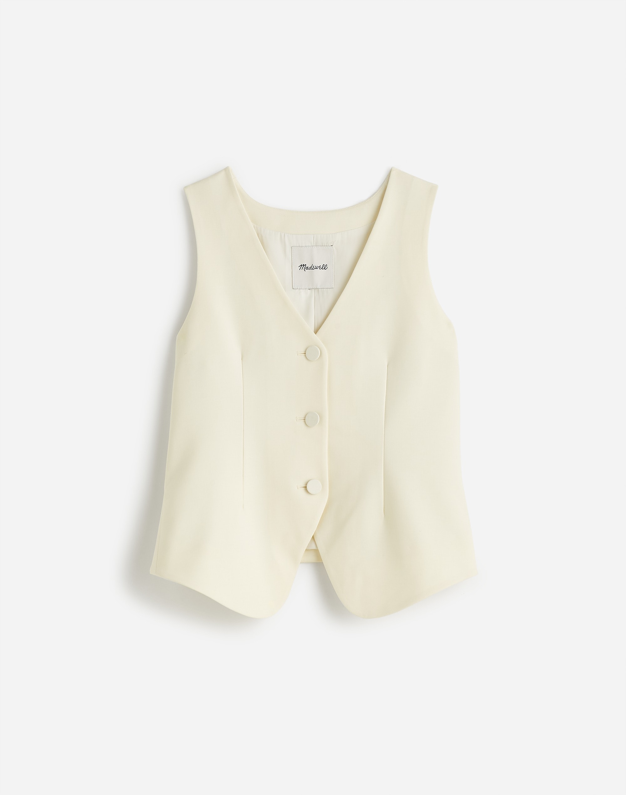 V-Neck Vest Wool Blend | Madewell