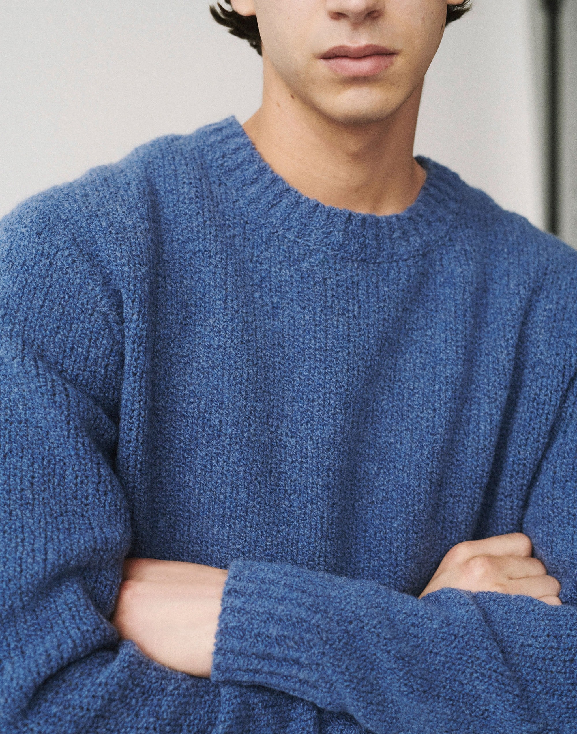 Boucl&eacute; Crewneck Sweater