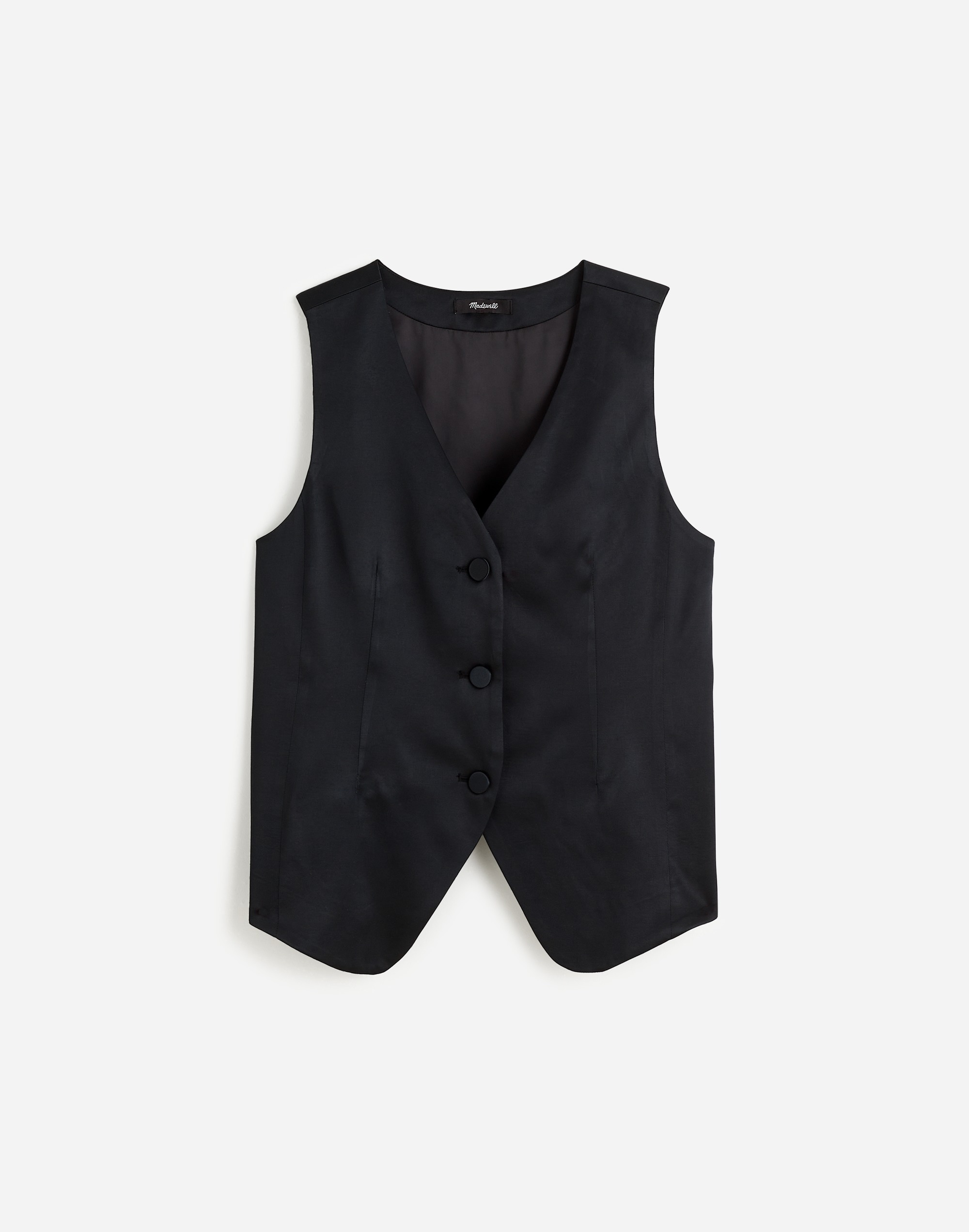 Button-Front Vest Top Satin | Madewell