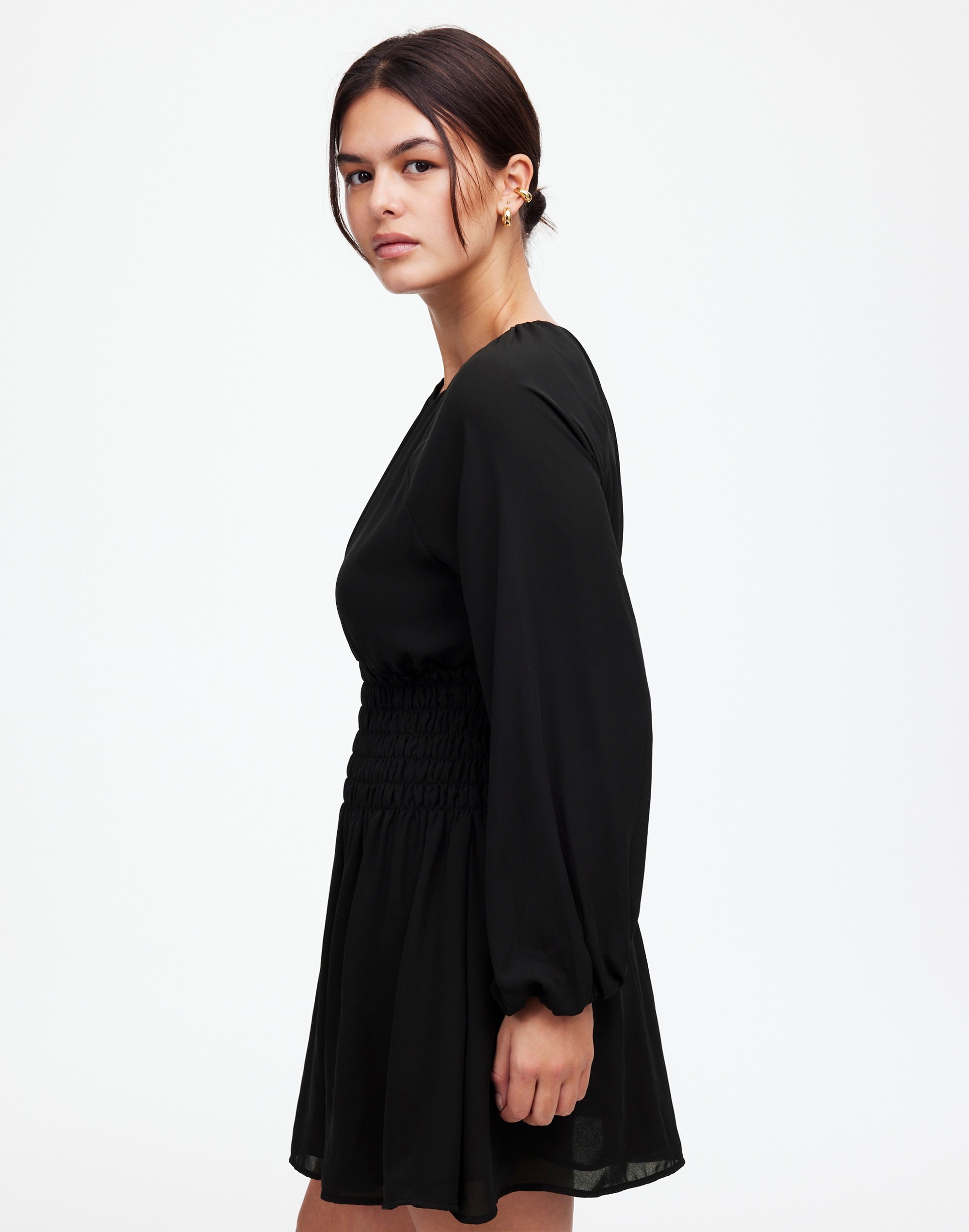 Bubble-Sleeve Smocked Mini Dress | Madewell