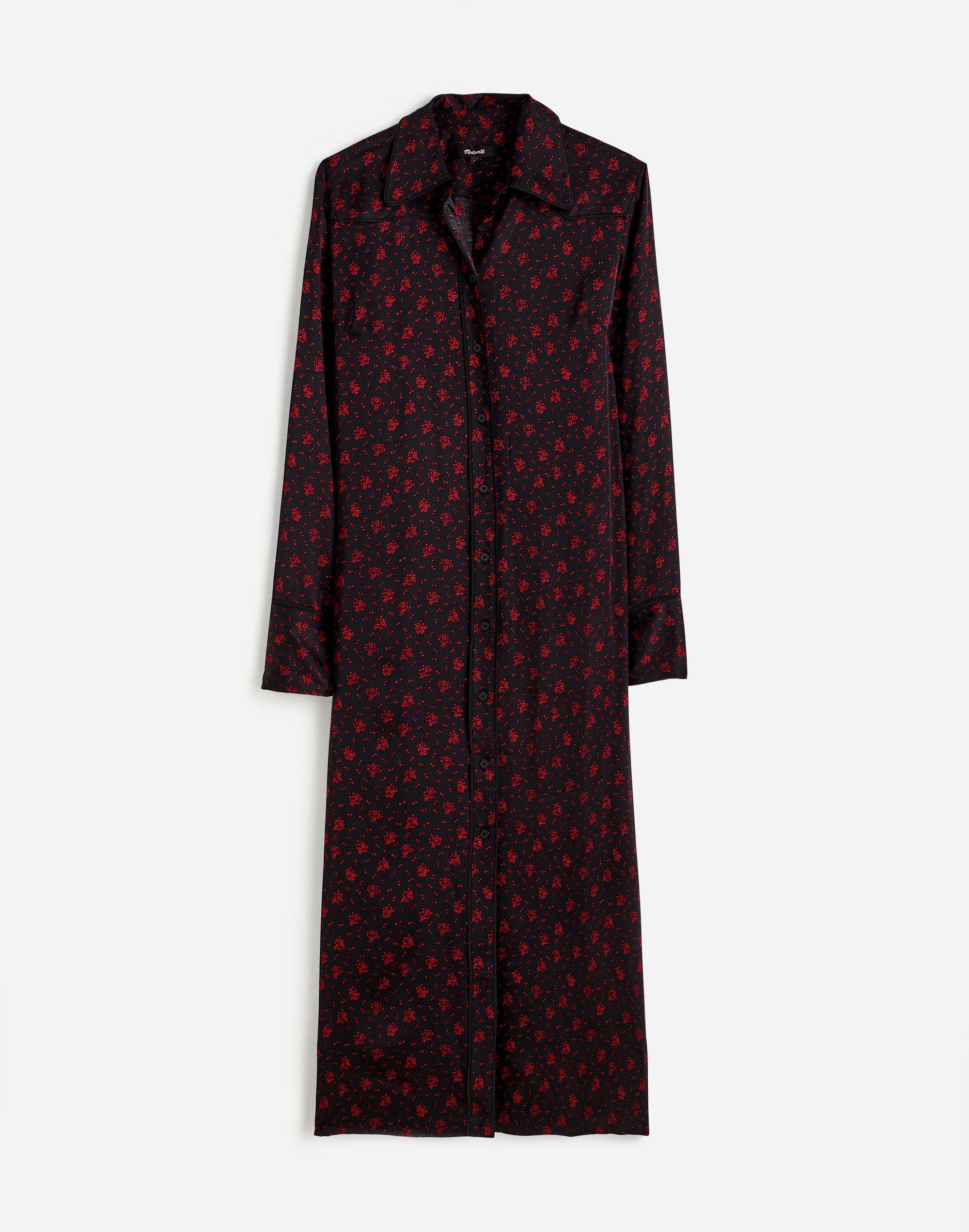 Button-Front Midi Shirtdress Floral | Madewell