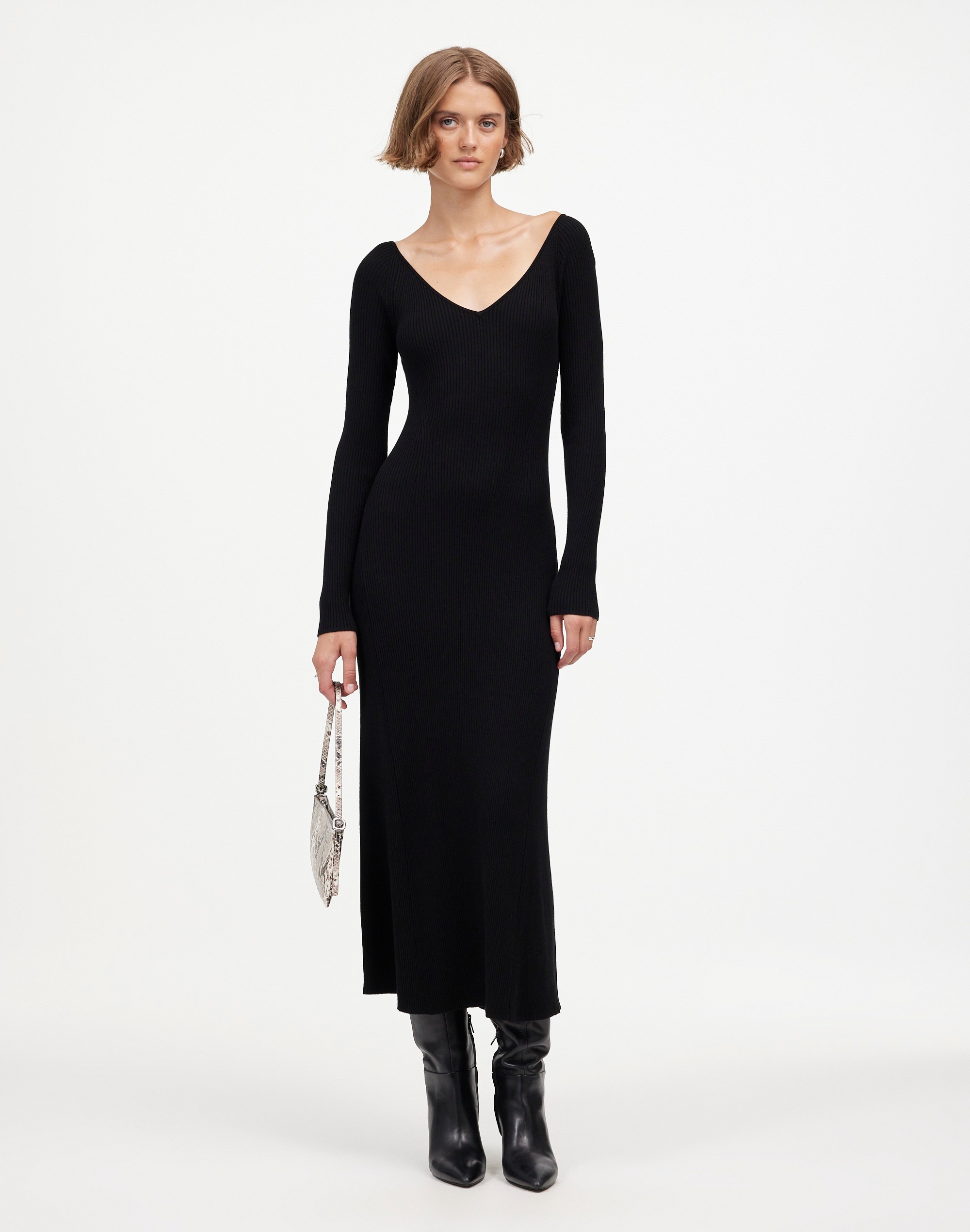 The Signature Knit V-Neck Midi Dress | Madewell