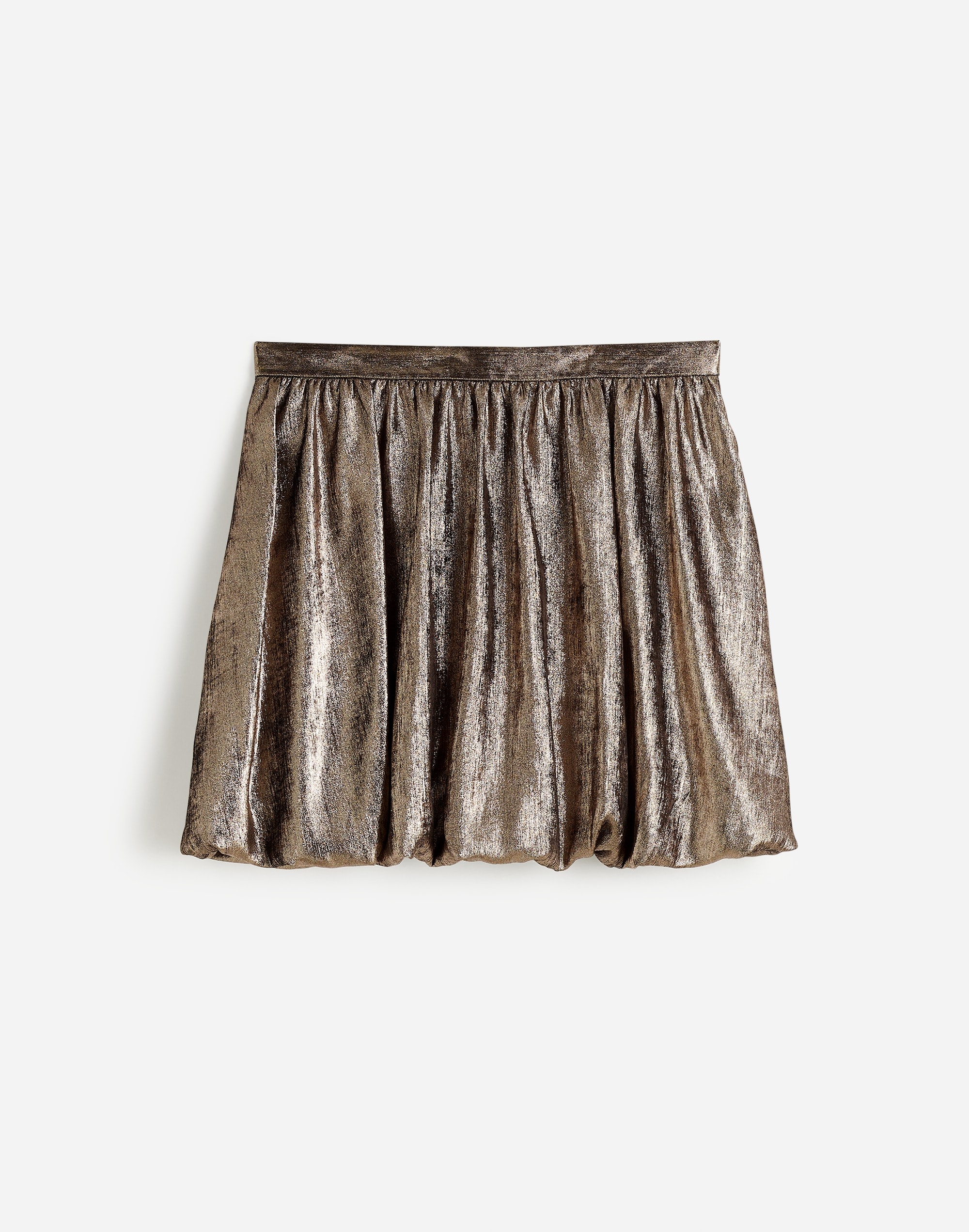 Metallic Bubble-Hem Mini Skirt | Madewell