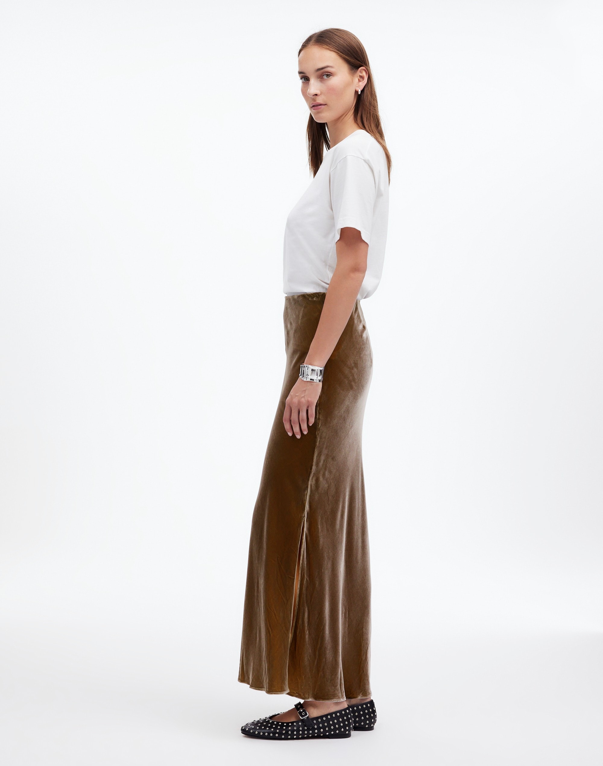 Velvet Maxi Slip Skirt | Madewell