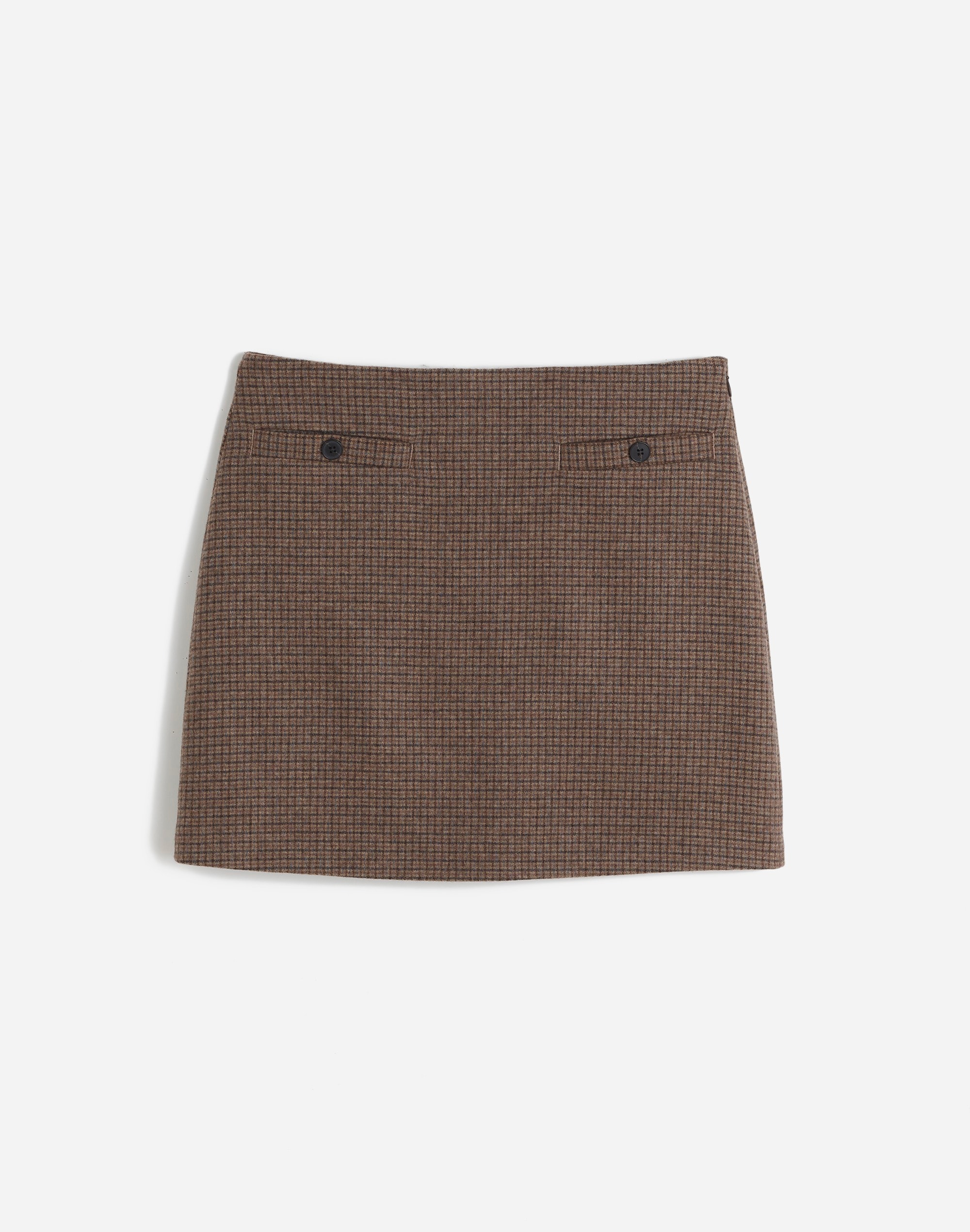 Wool-Blend Mini Skirt Check | Madewell