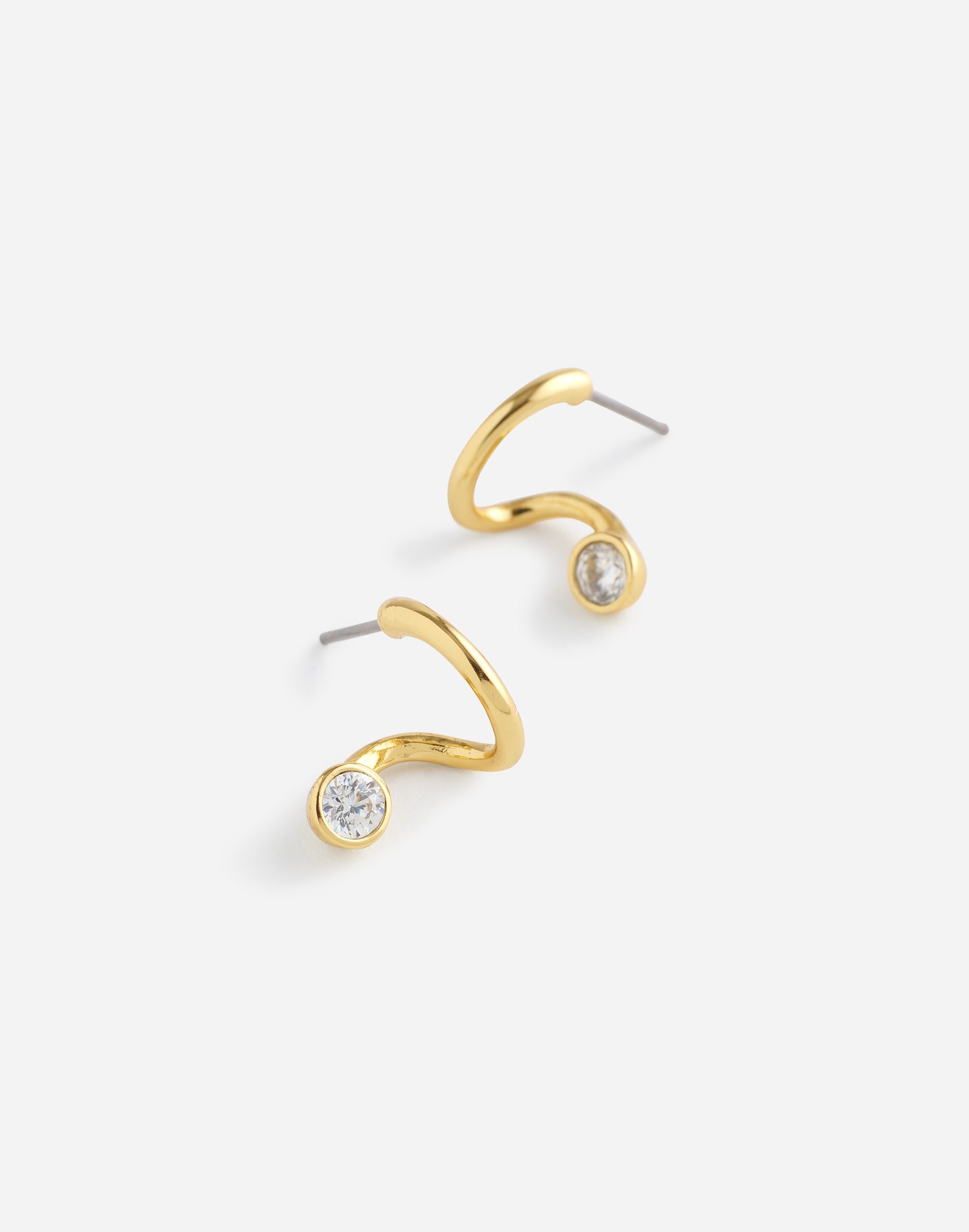 Floating Crystal Huggie Hoop Earrings | Madewell