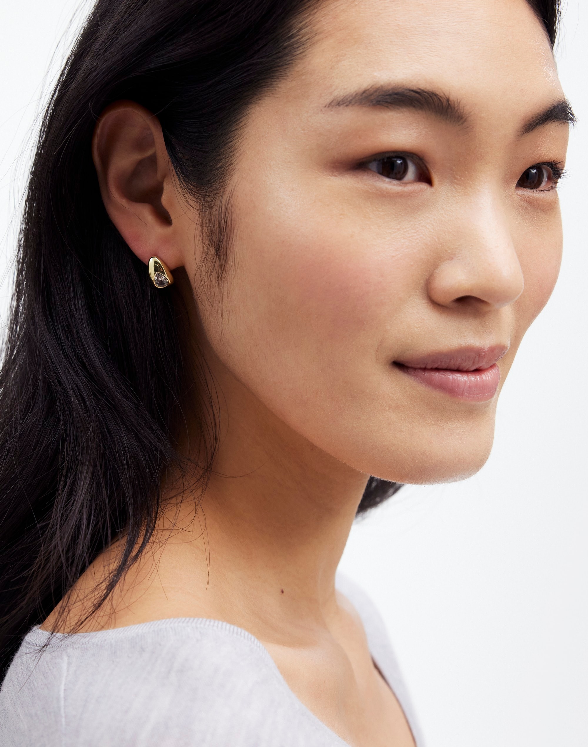 Pear Crystal Huggie Hoop Earrings | Madewell