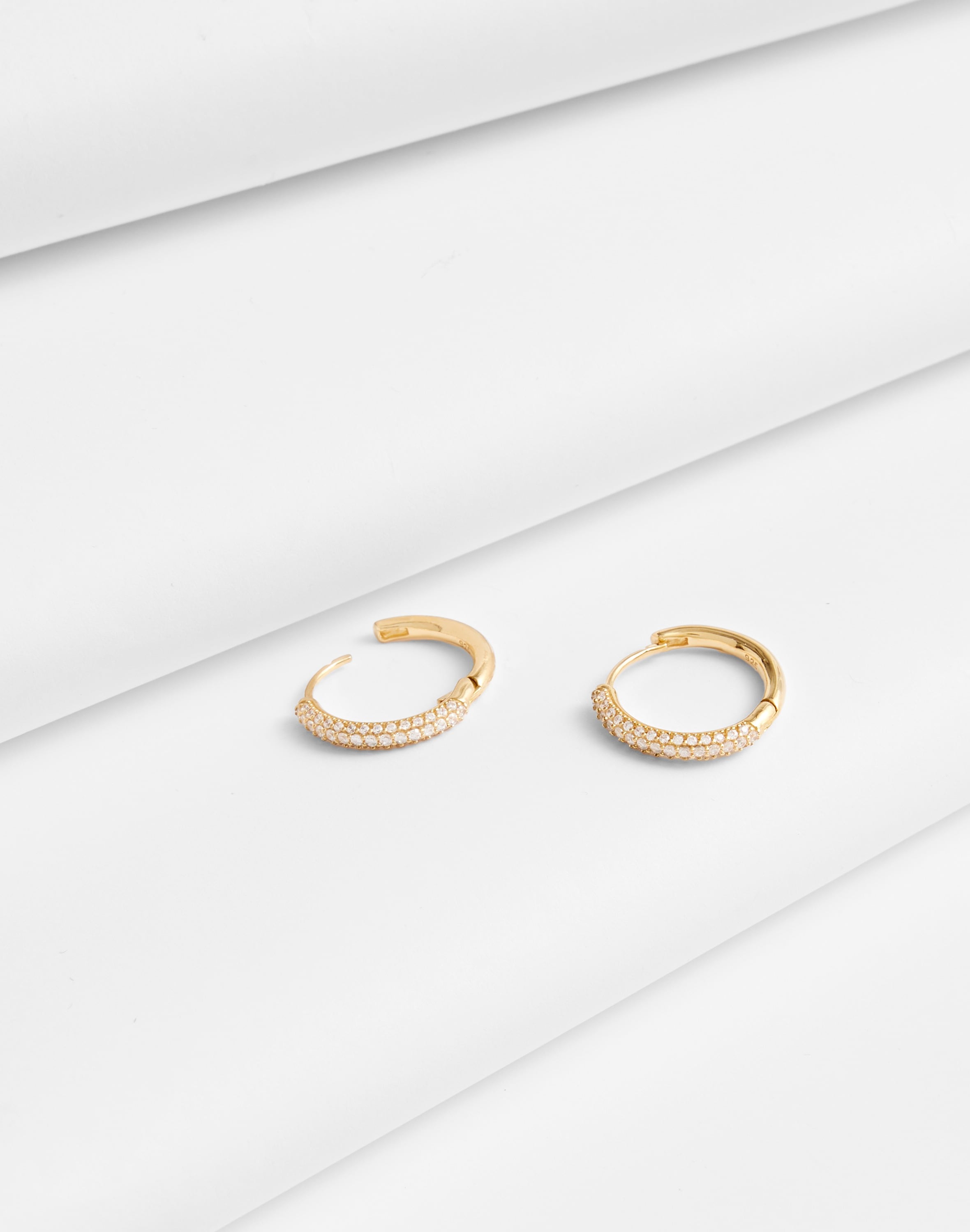 Demi-Fine Pavé Small Hoop Earrings | Madewell