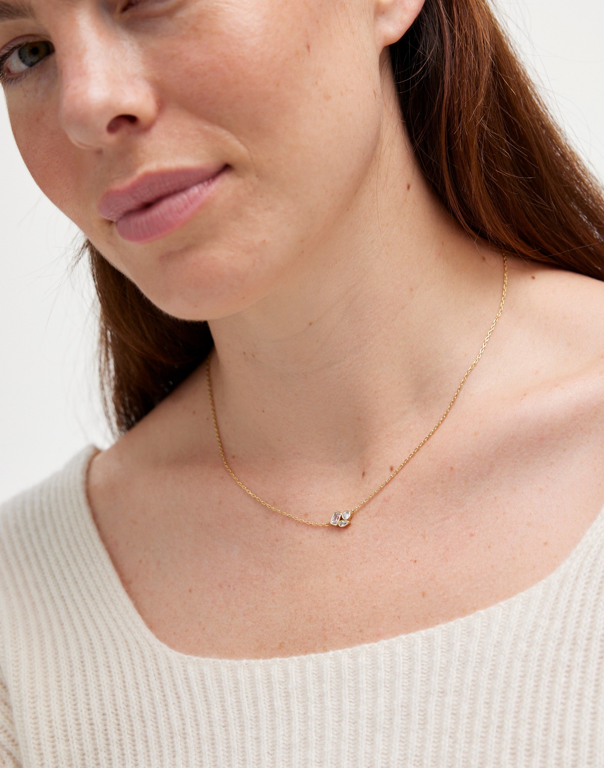 Mixed-Cut Crystal Cluster Necklace | Madewell