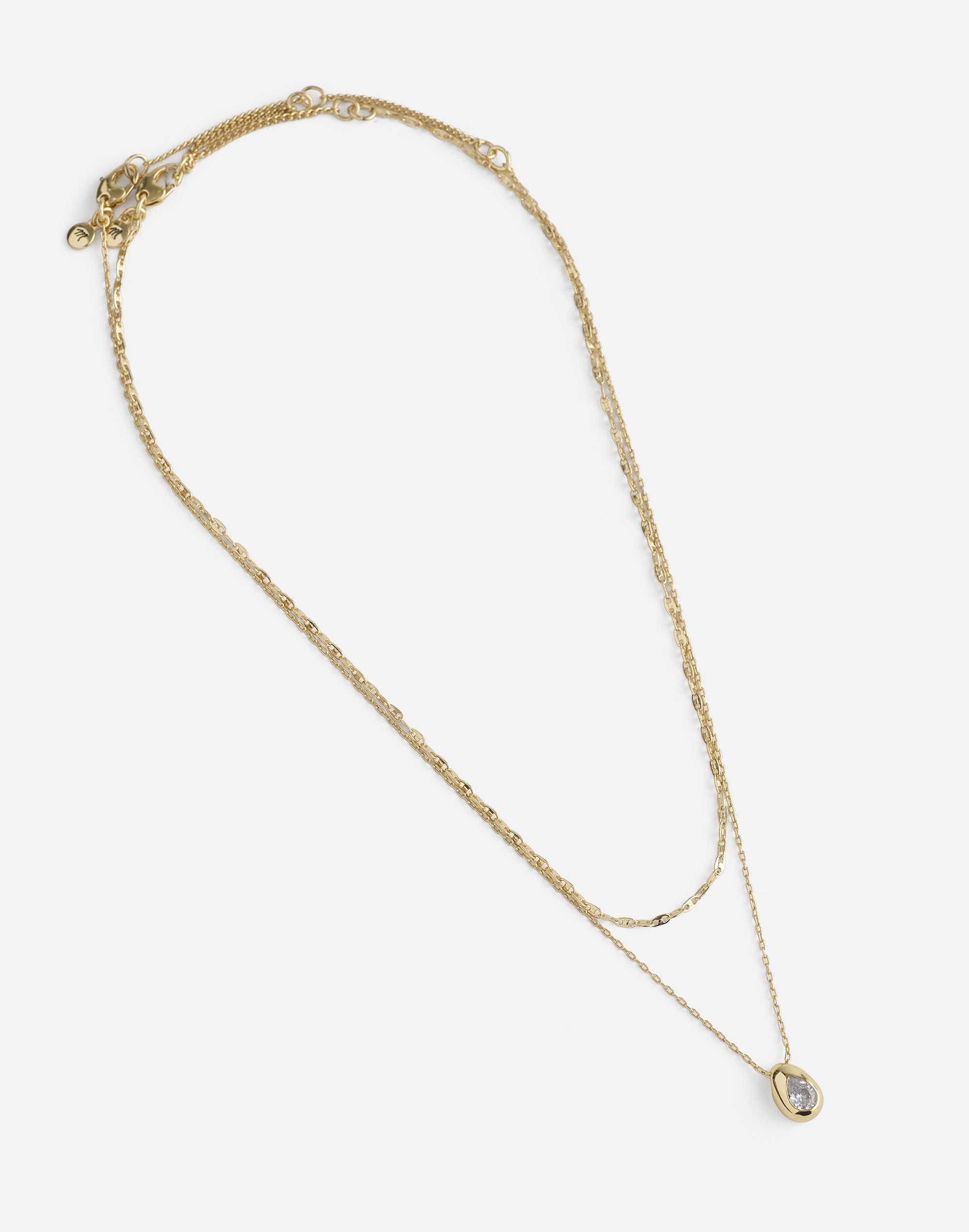 Two-Pack Pear Crystal Pendant Necklace Set | Madewell