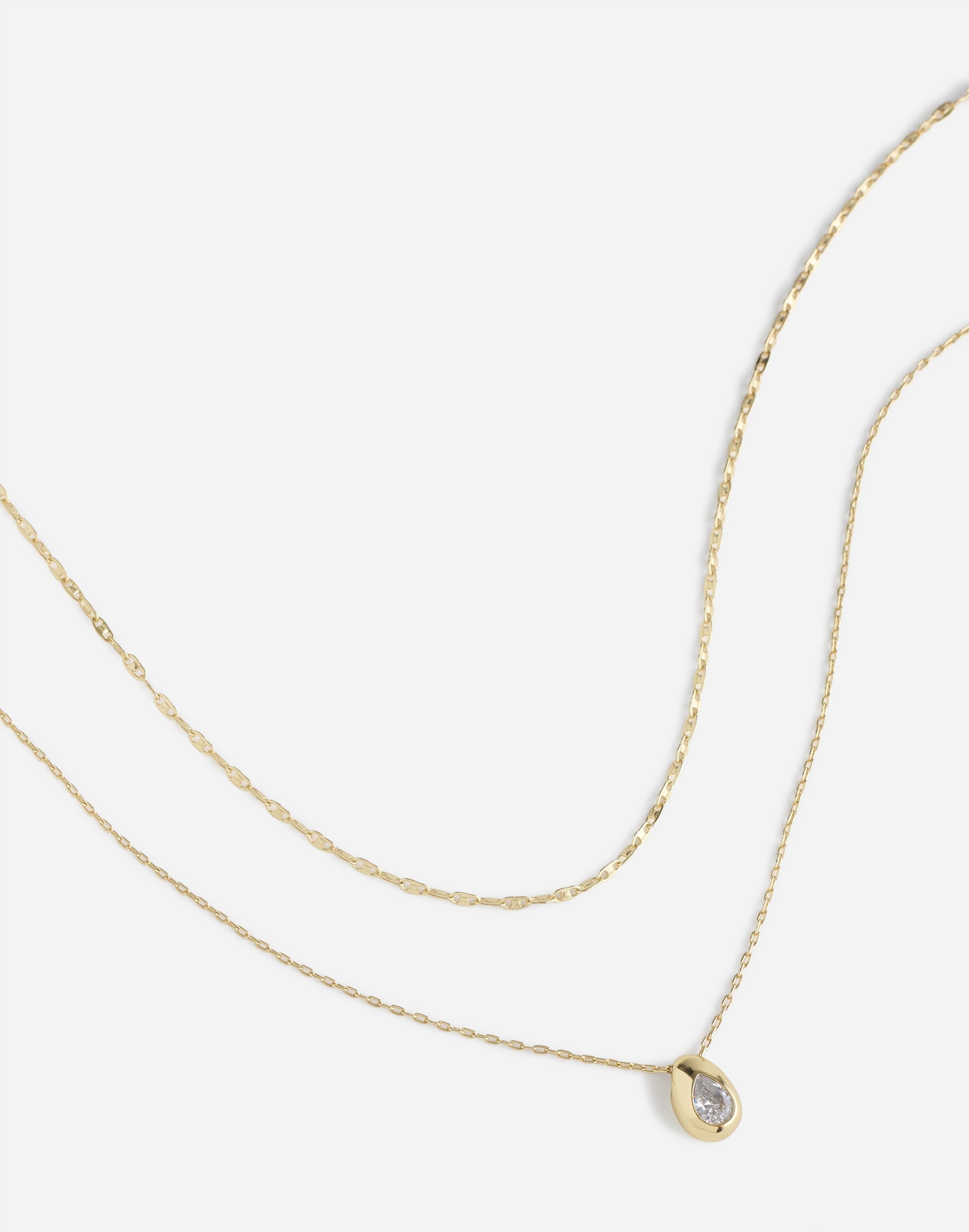 Two-Pack Pear Crystal Pendant Necklace Set | Madewell