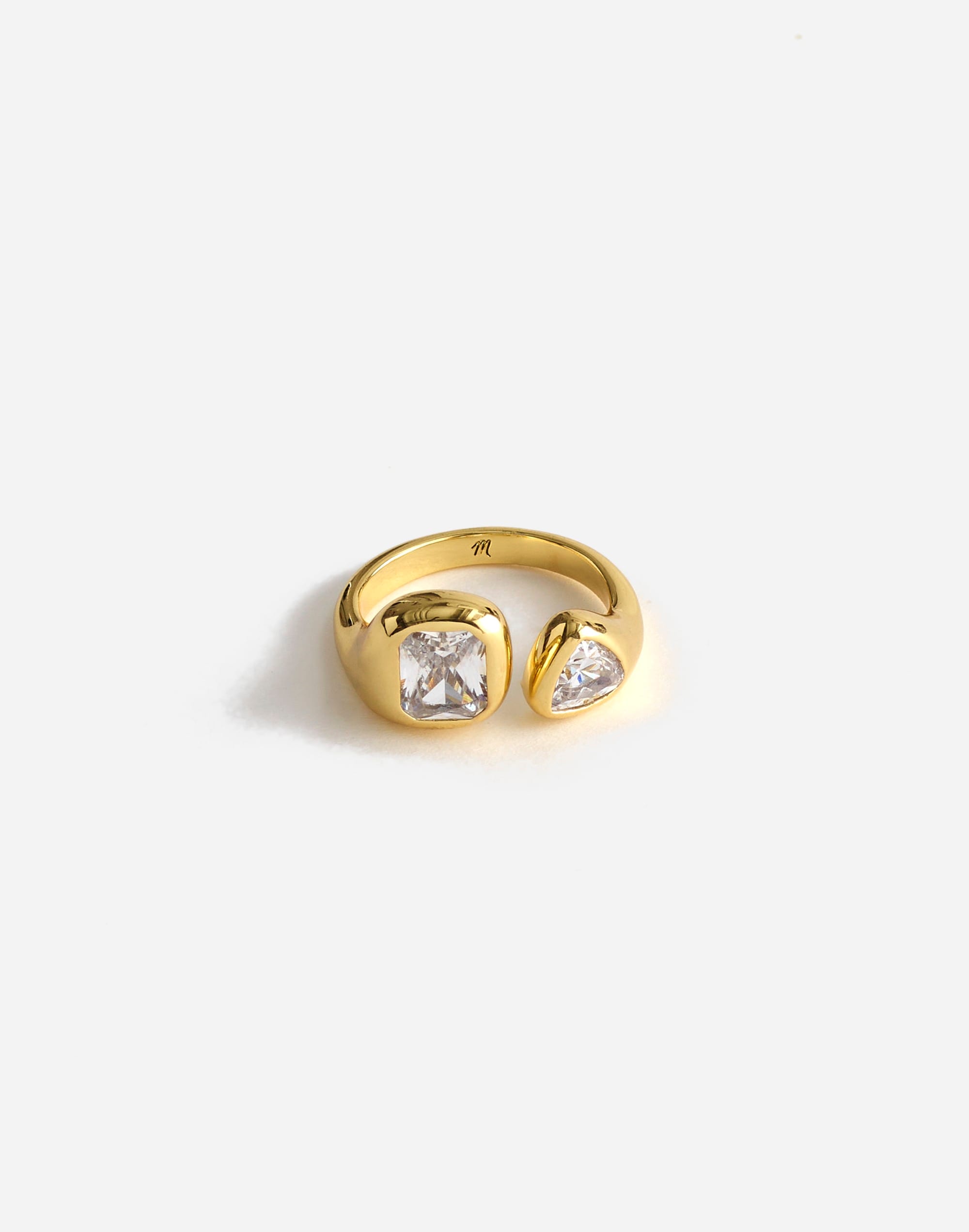 Mixed-Cut Crystal Open Ring | Madewell