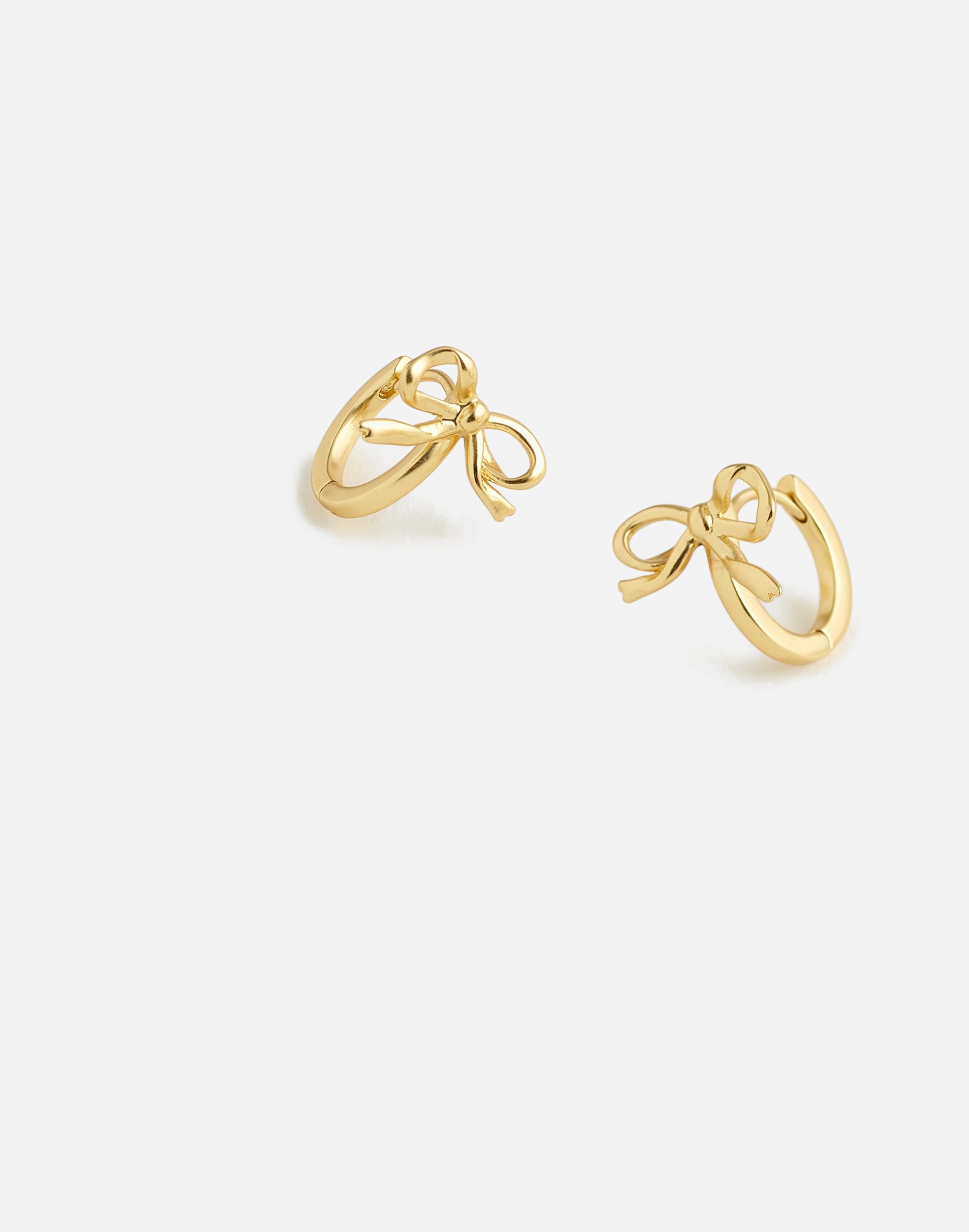 Metal Bow Huggie Hoop Earrings | Madewell